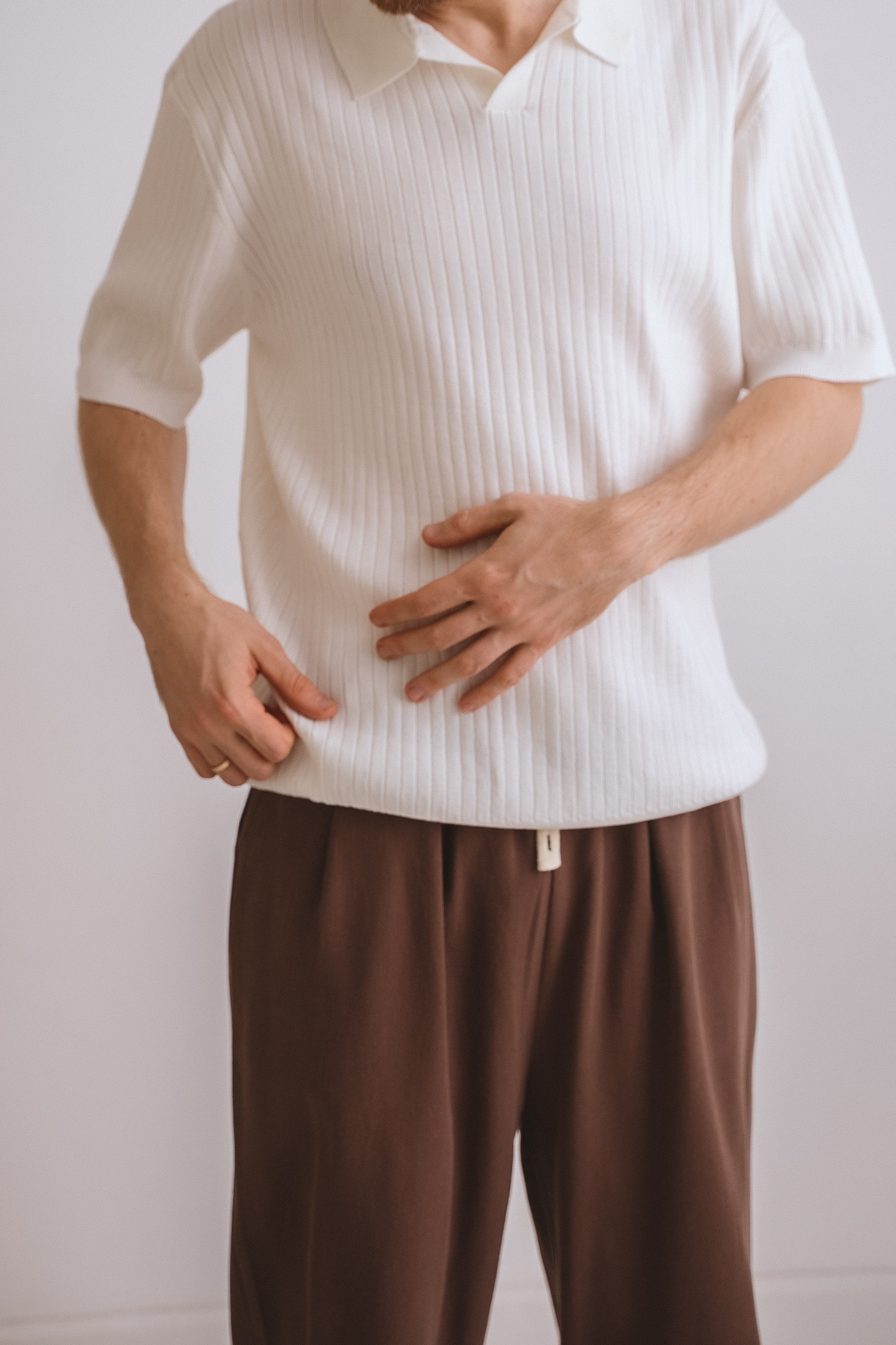 БЕЛОЕ ПОЛО В РУБЧИК XL. Фотостудия в Люберцах