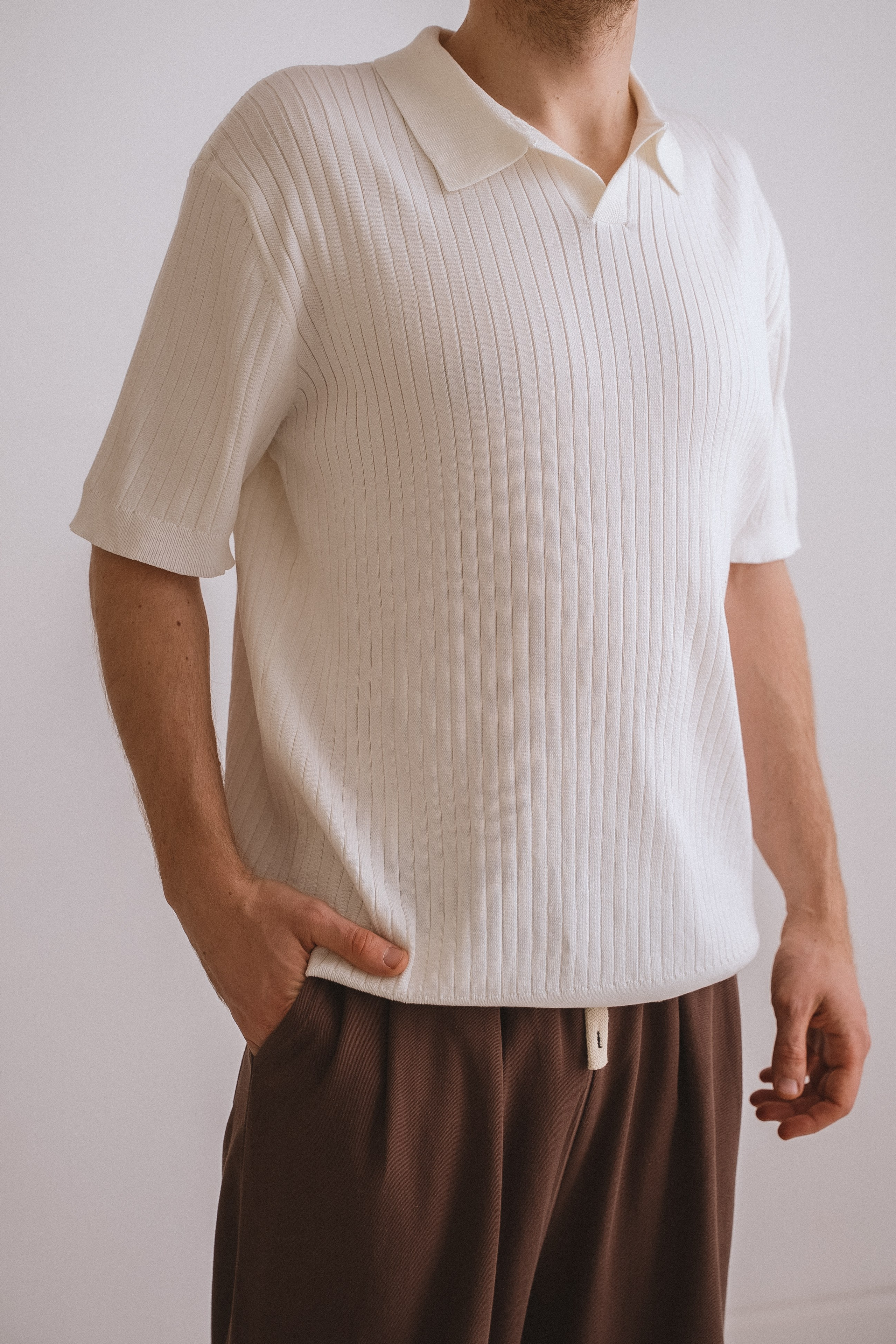 БЕЛОЕ ПОЛО В&nbsp;РУБЧИК XL