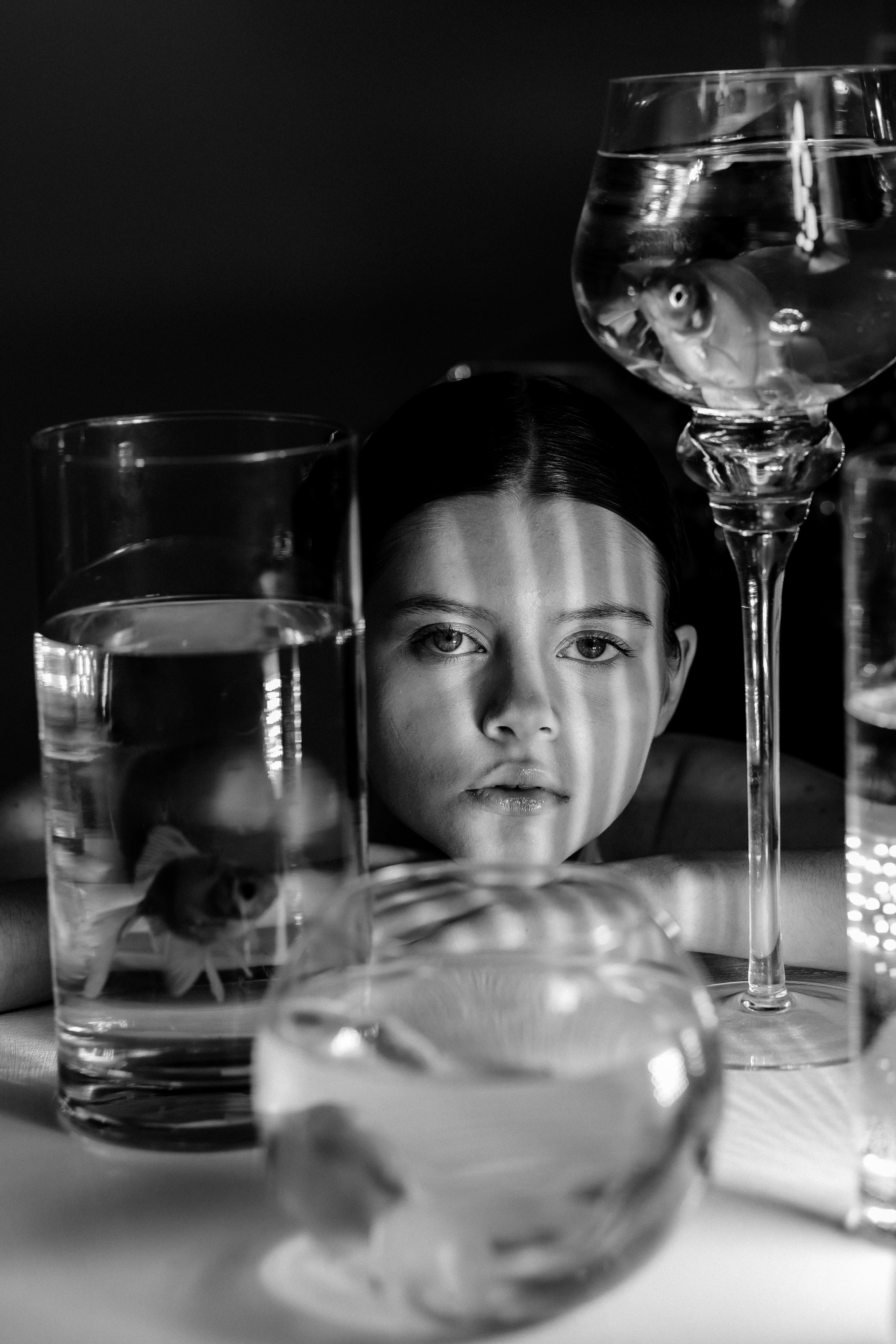 Проект с рыбками для модельного агенства. Фотограф в Москве