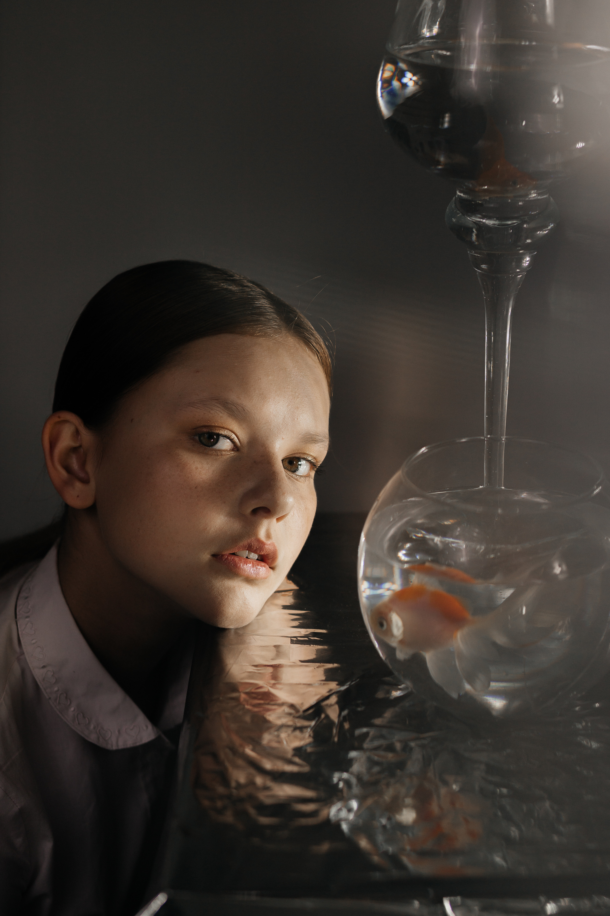 Проект с рыбками для модельного агенства. Фотограф в Москве