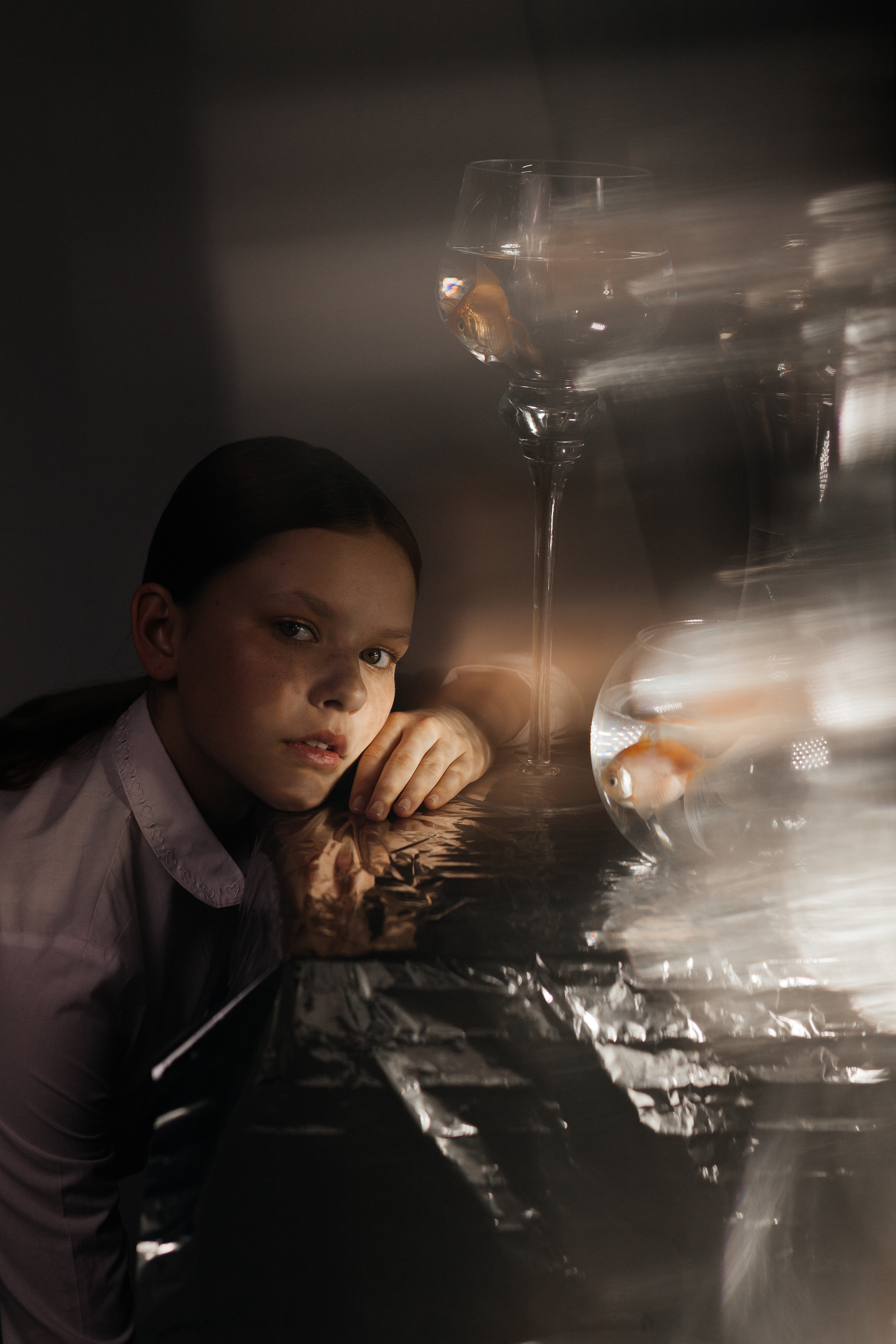 Проект с рыбками для модельного агенства. Фотограф в Москве