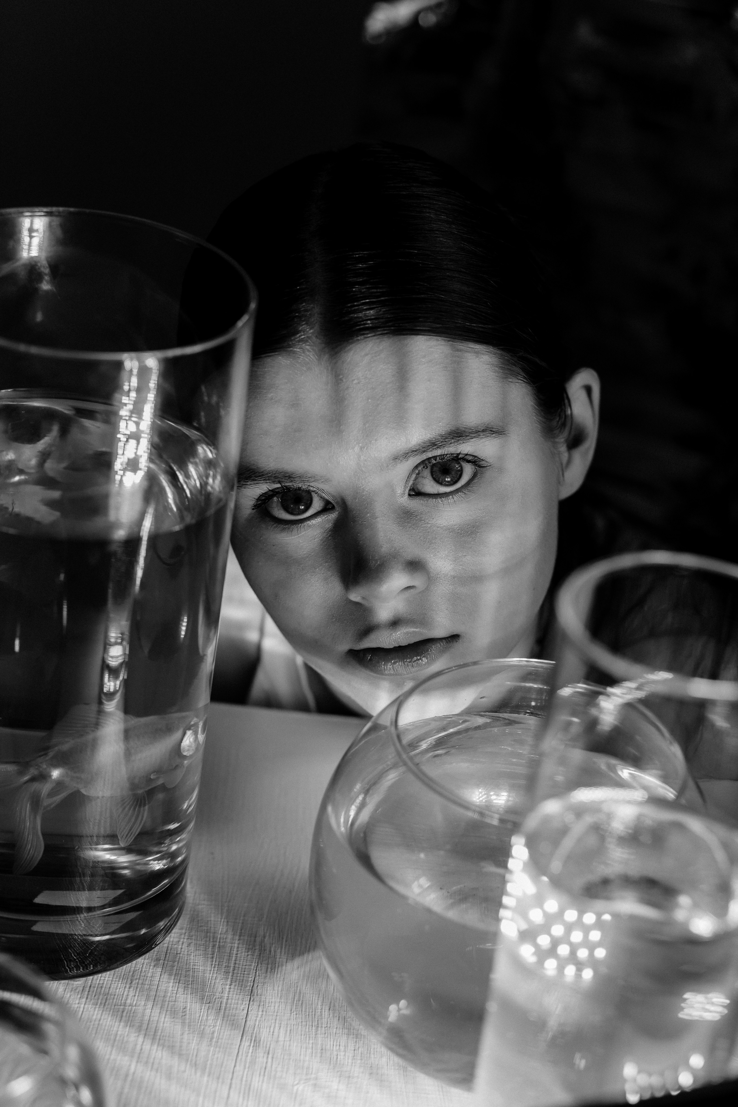 Проект с рыбками для модельного агенства. Фотограф в Москве