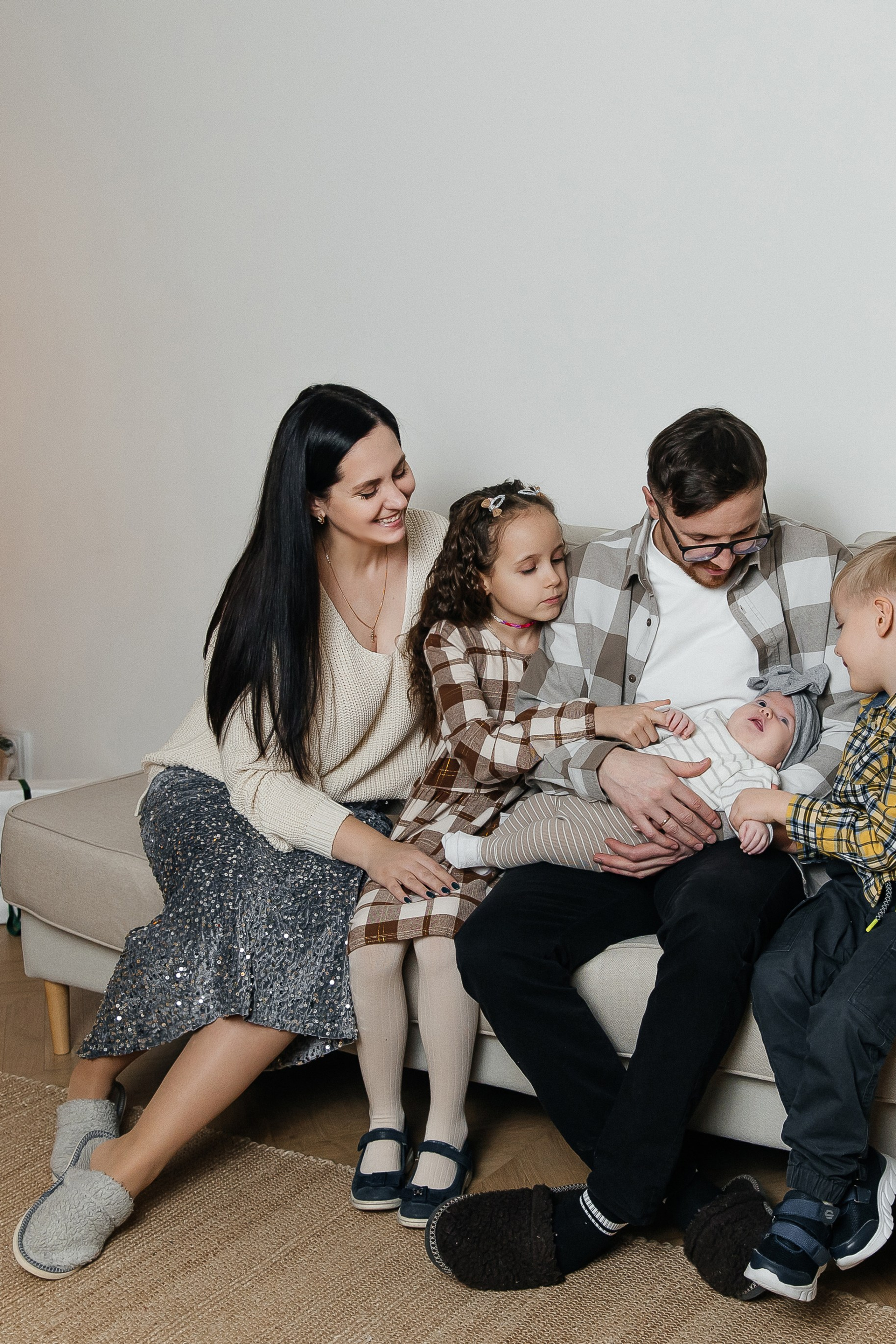 Дарья с&nbsp;семьей новогодняя