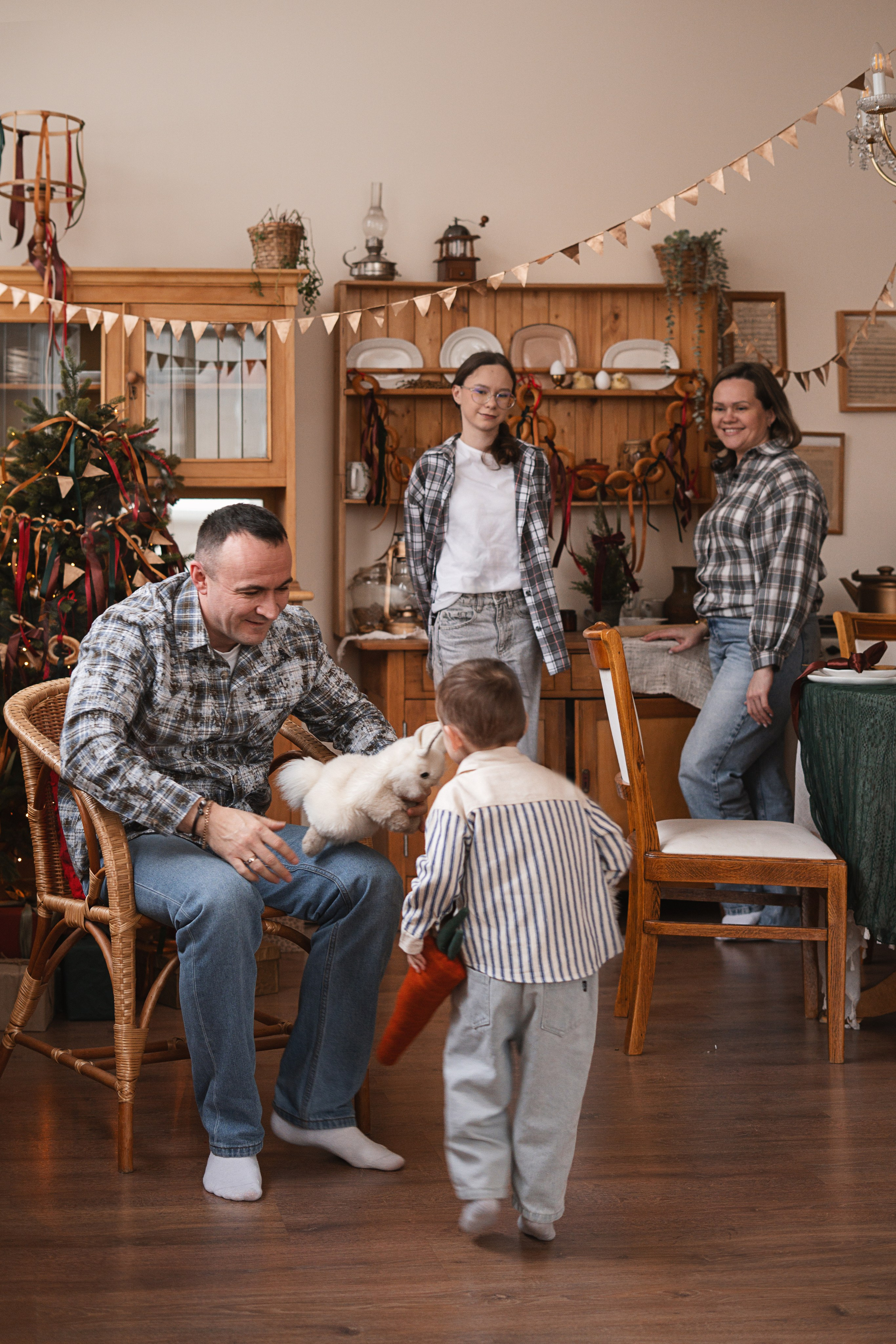 Семейная съемка в студии, дома