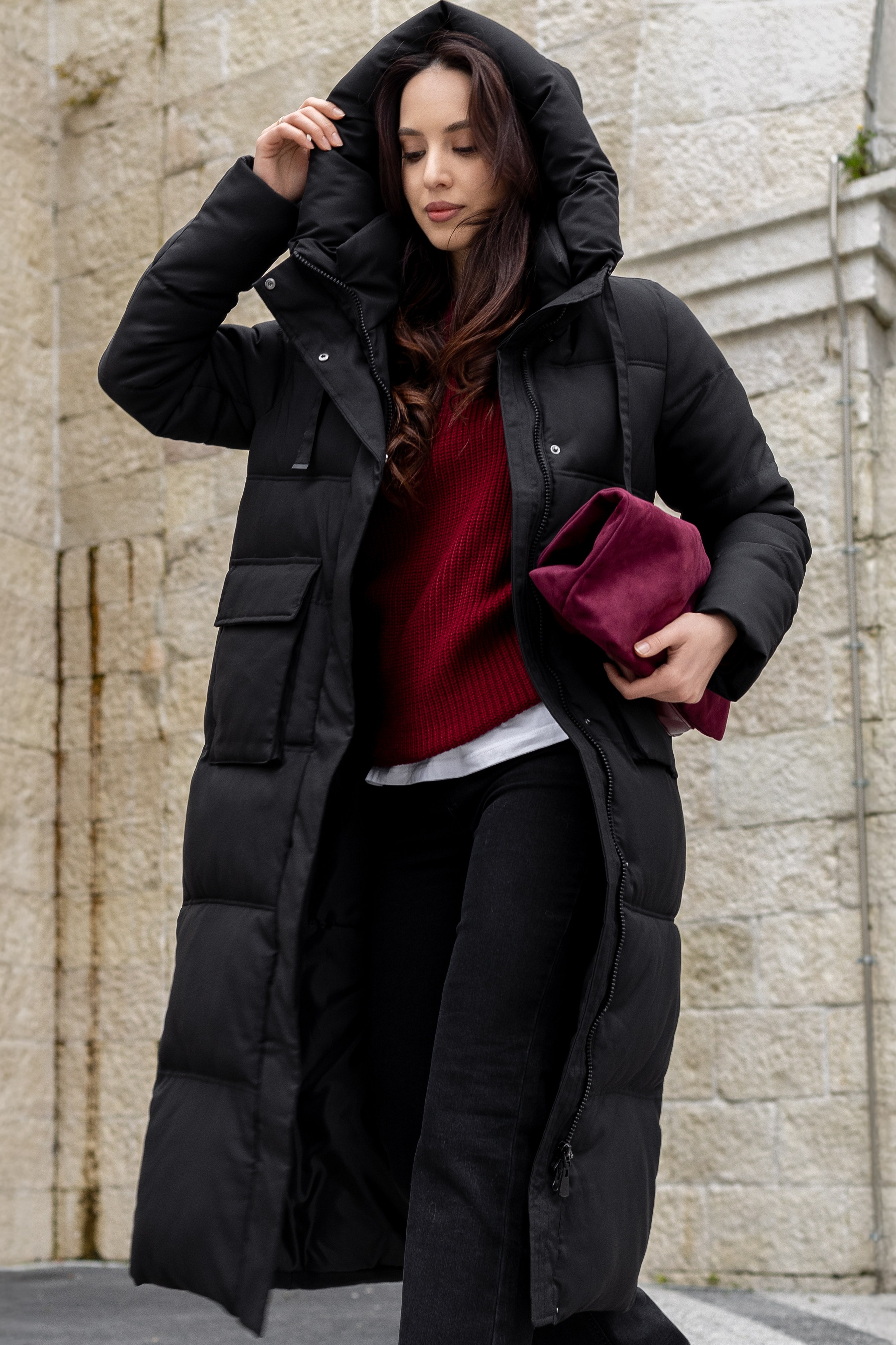 Пуховики. Фото для маркетплейсов в самых сочных локациях города Сочи