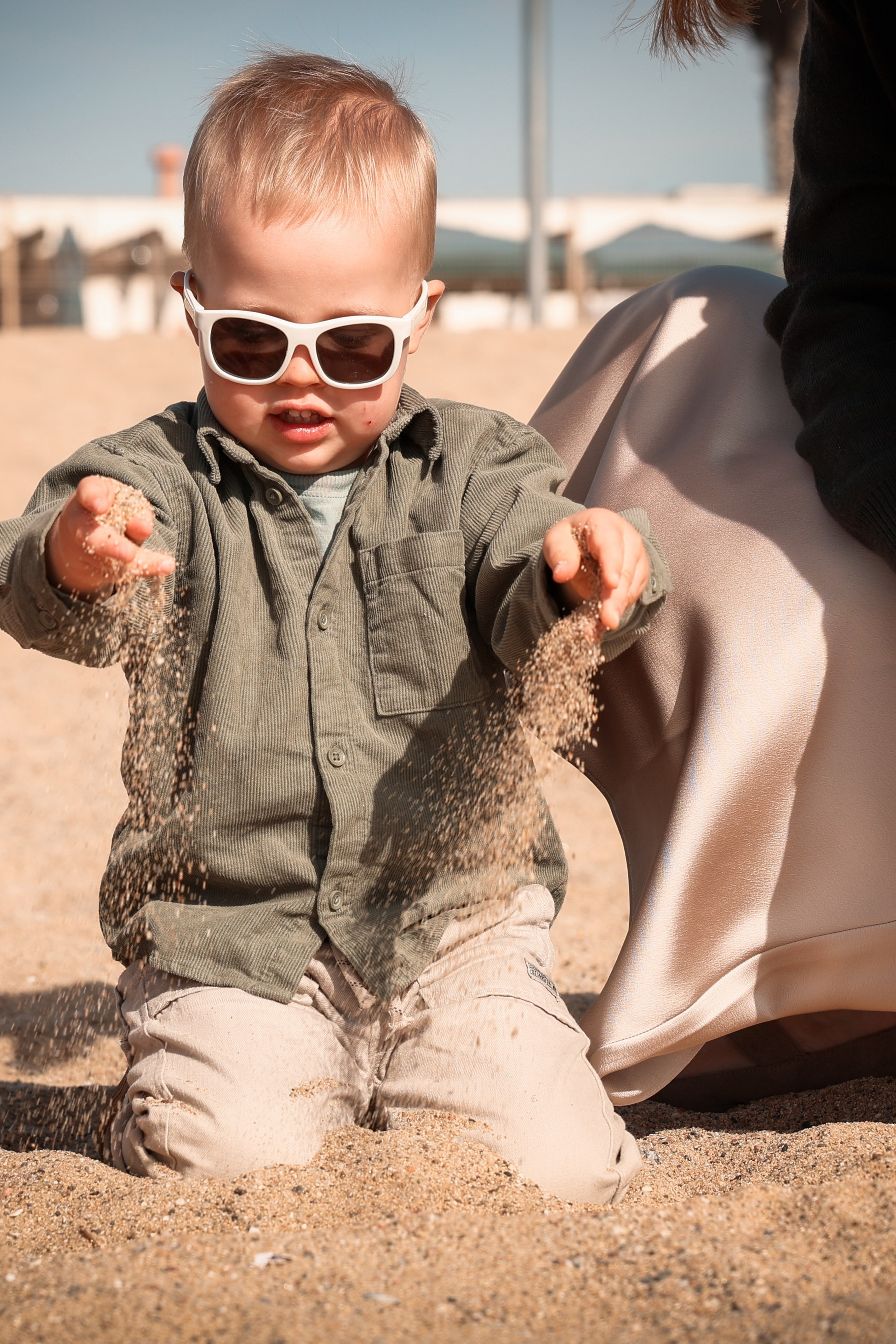 Seashore with a toddler