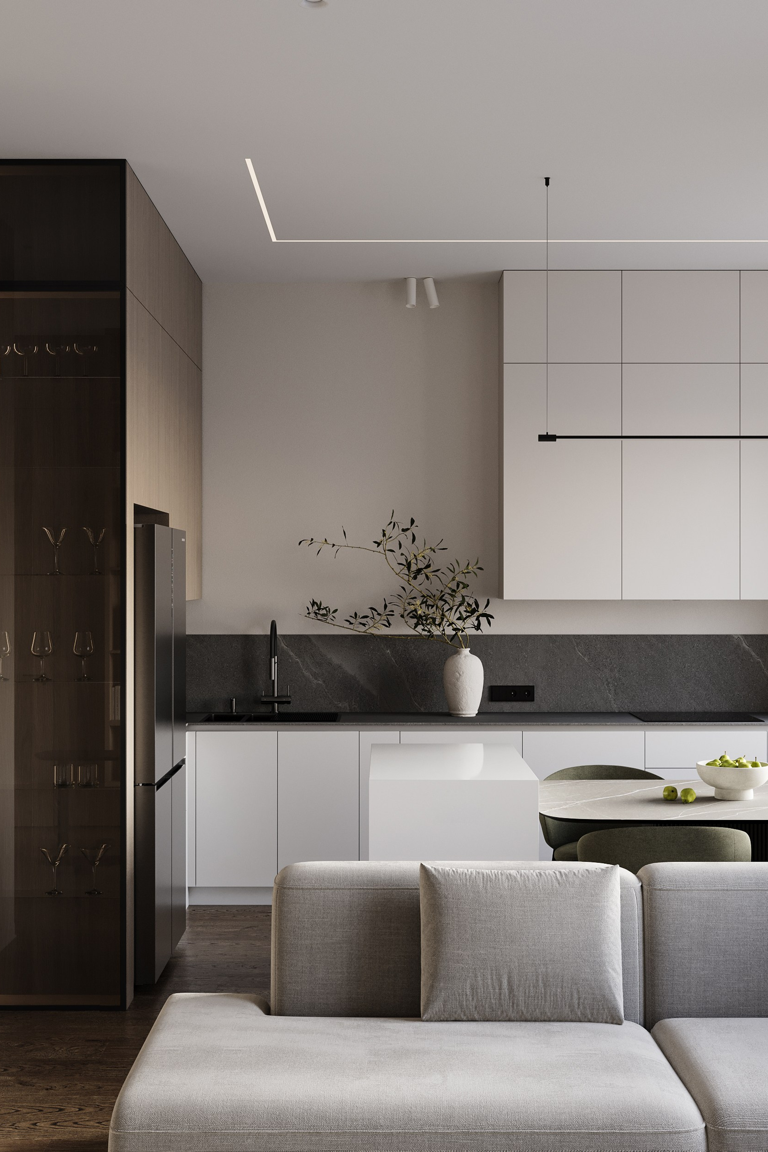 Визуализация квартиры. Дизайн: Ольга Баженова