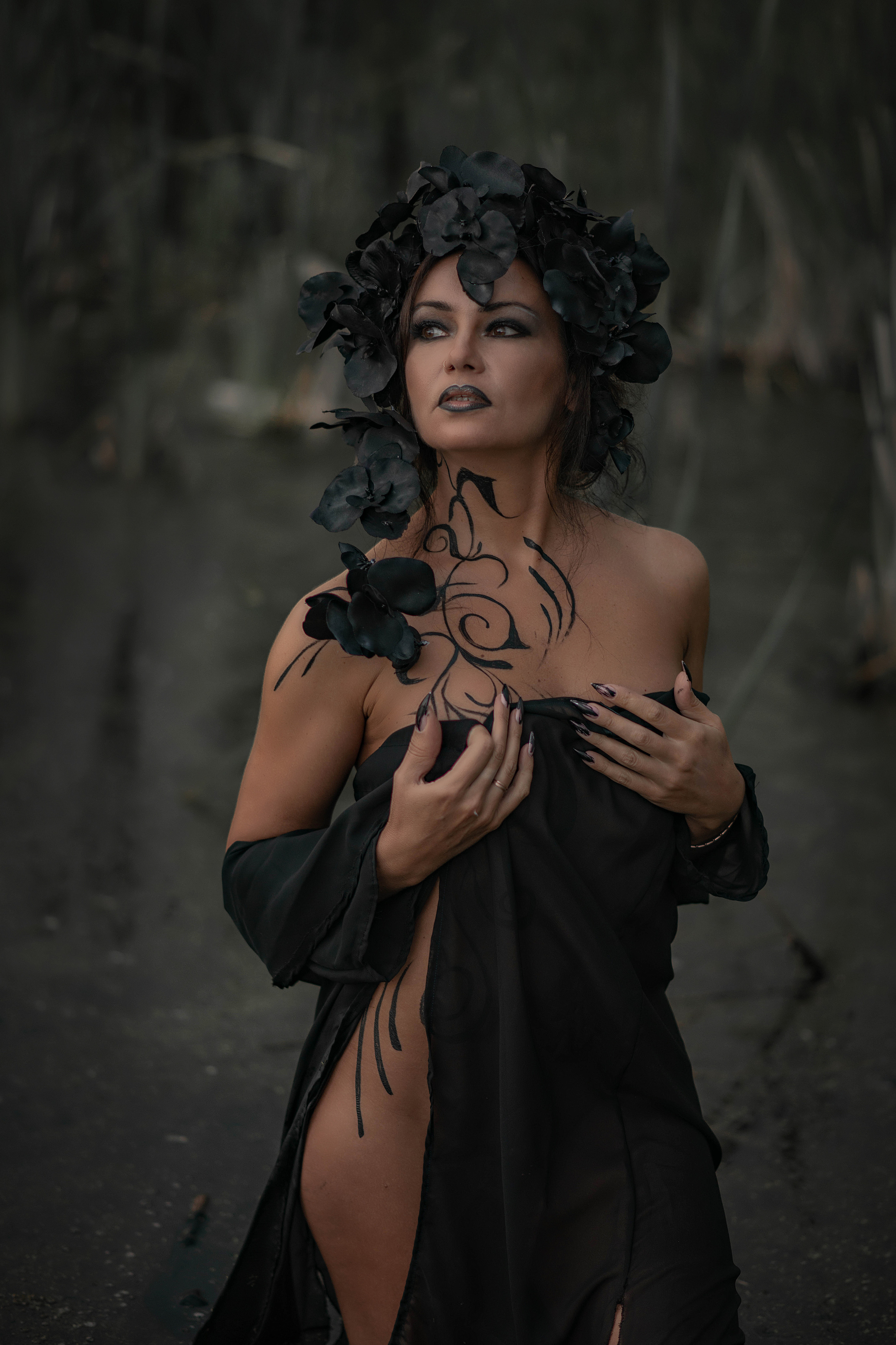 Черная орхидея