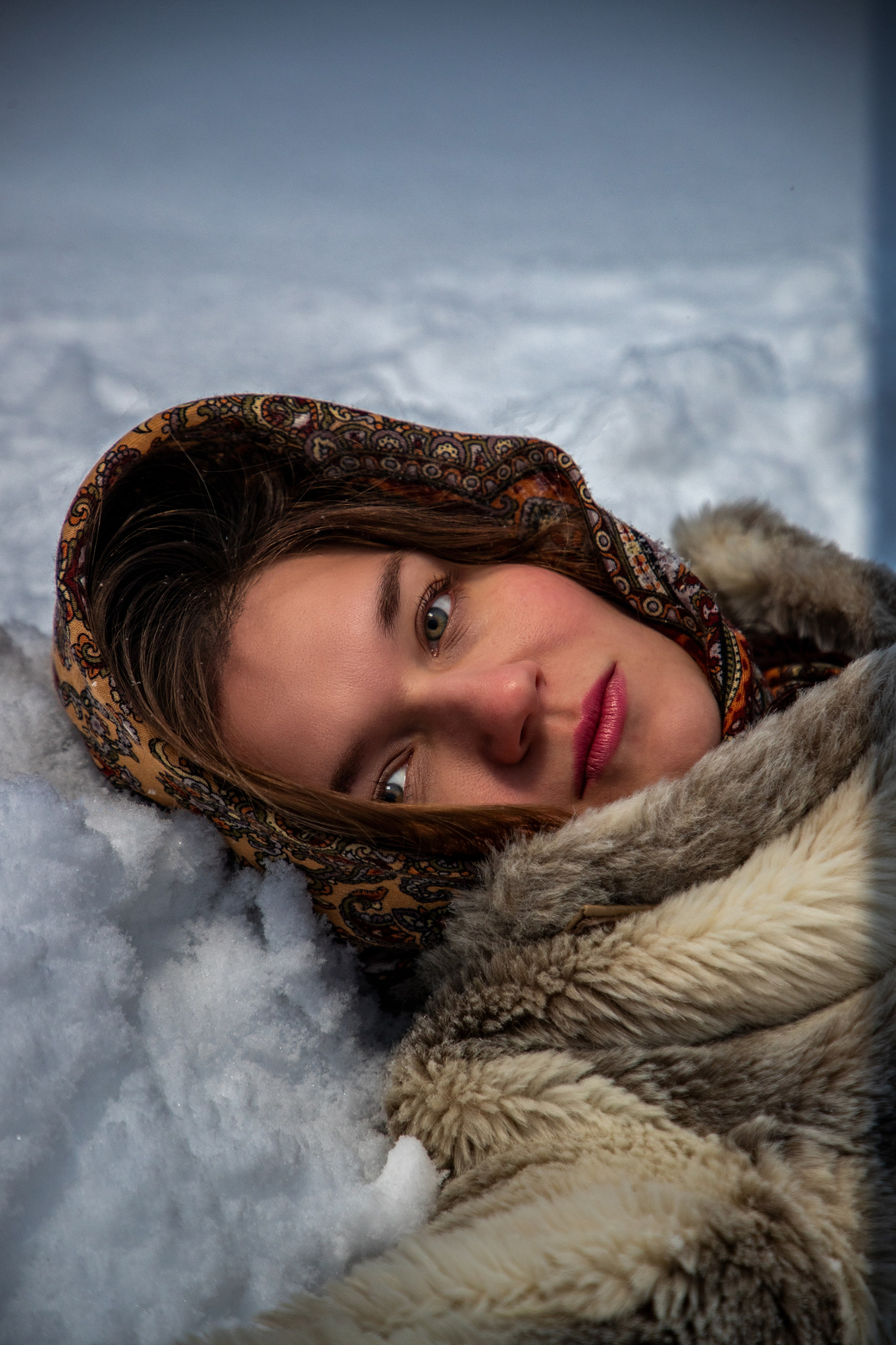 Лицо и снег