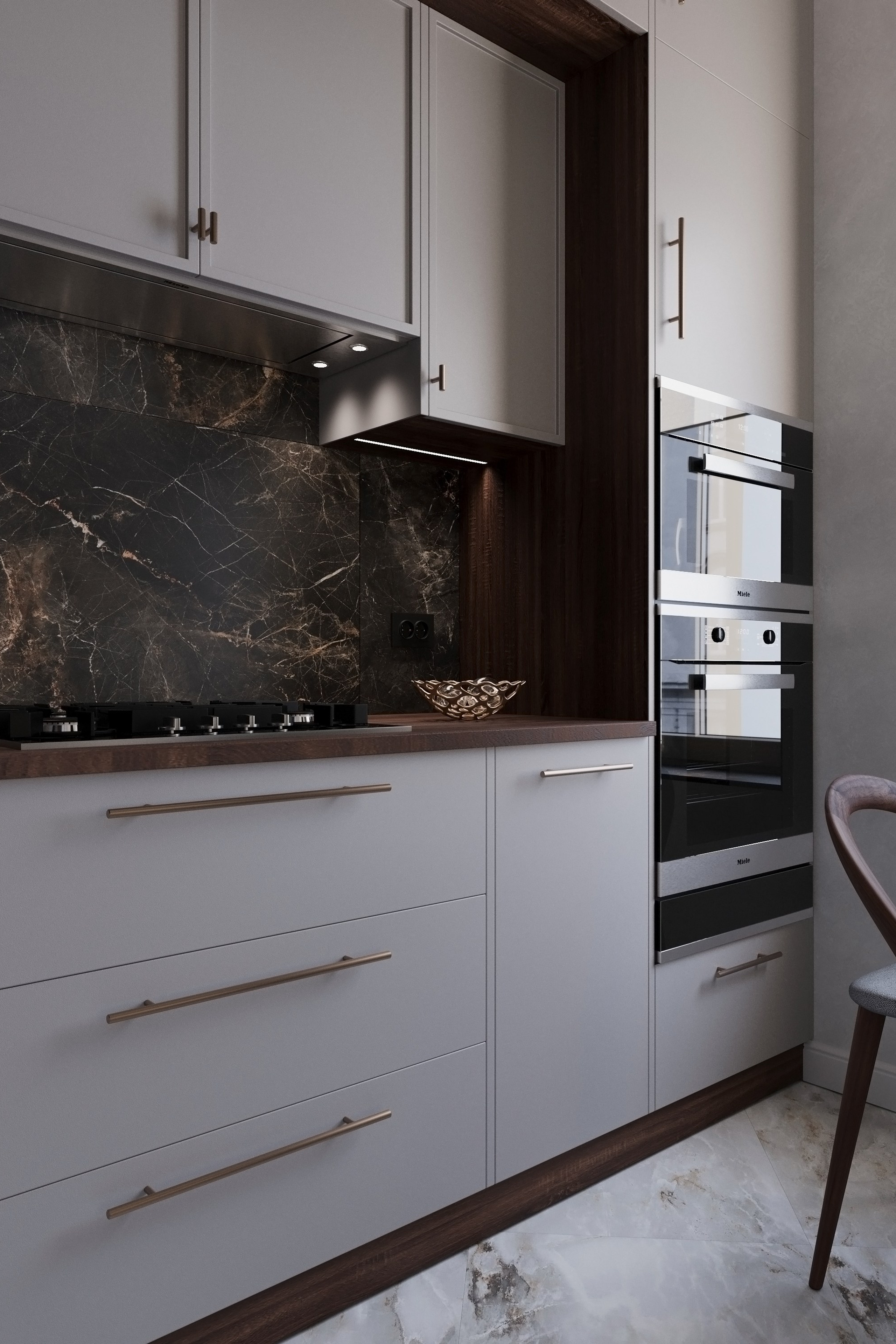 Проект интерьера кухни в Сталинке. Дизайнер- искусствовед Татьяна Бефус | Живые интерьеры с искусством & историей