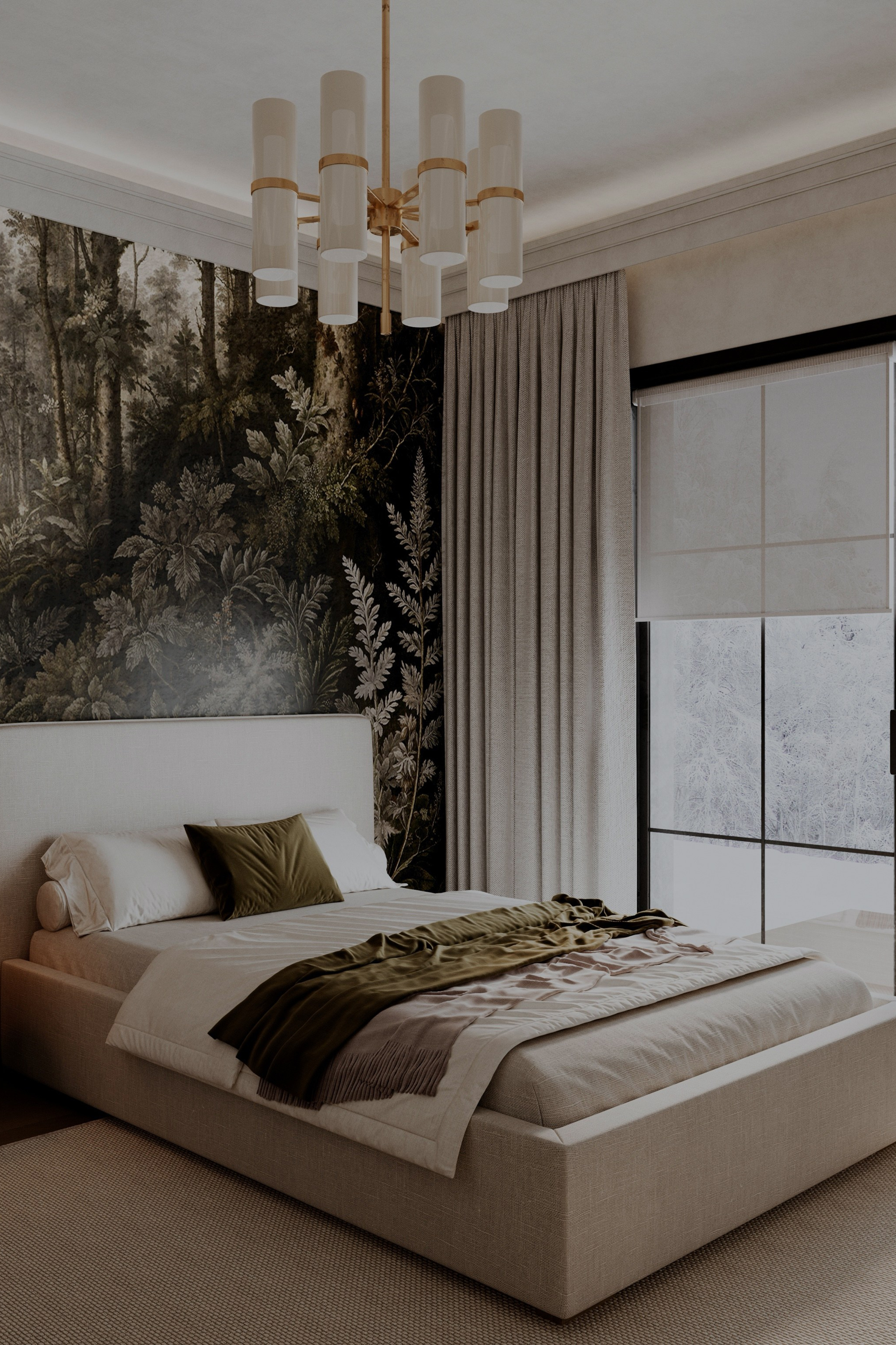 Интерьер спальни в загородном доме. Дизайнер- искусствовед Татьяна Бефус | Живые интерьеры с искусством & историей