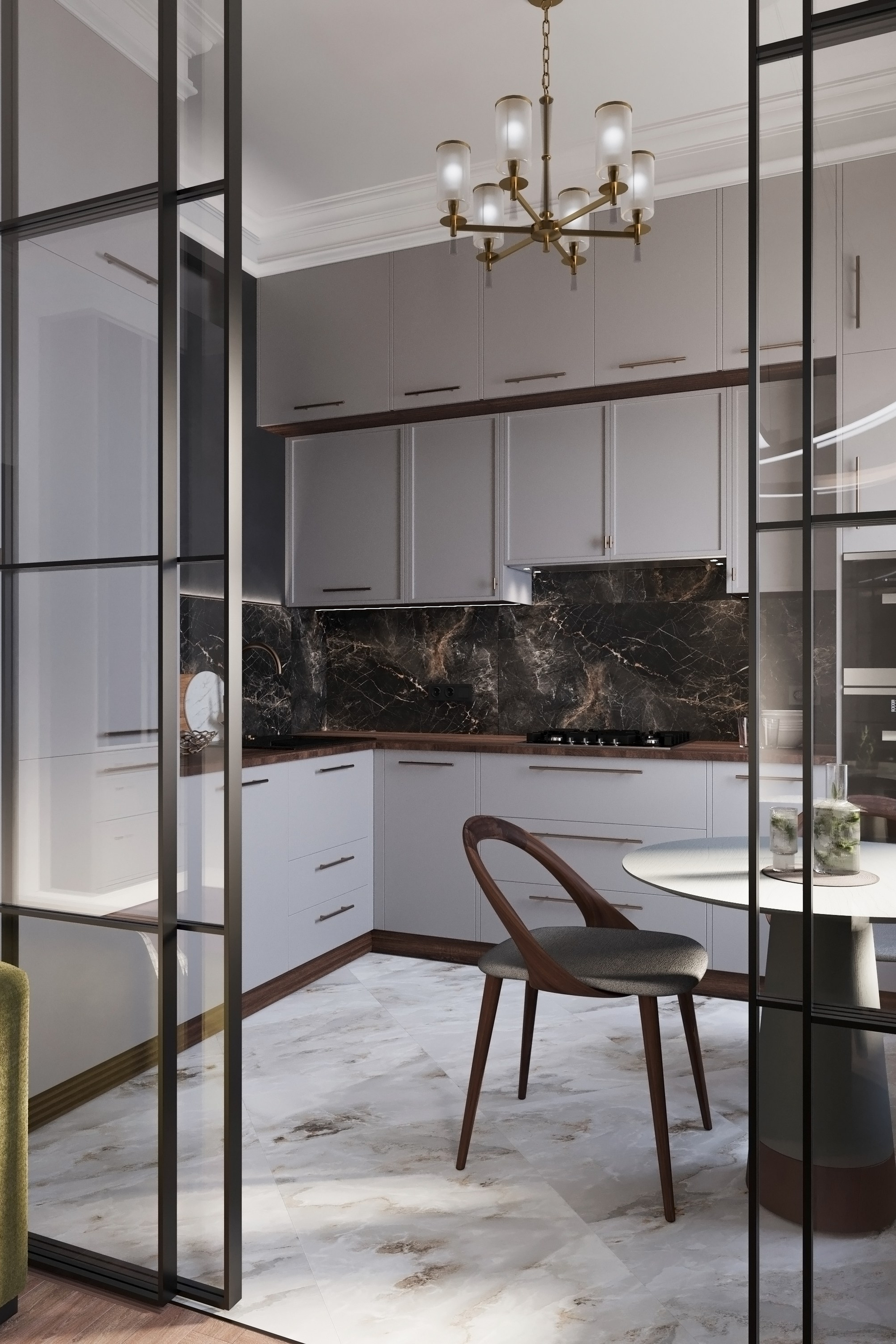 Проект интерьера кухни в Сталинке. Дизайнер- искусствовед Татьяна Бефус | Живые интерьеры с искусством & историей