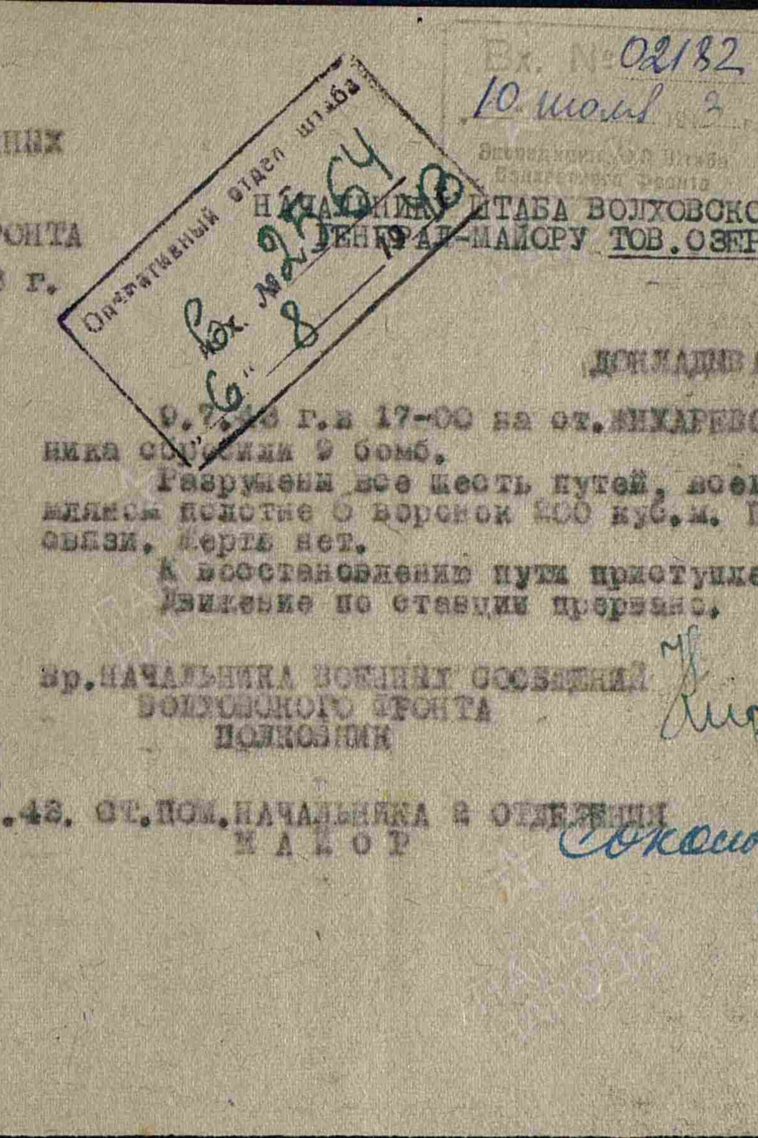 Архивные документы в период ВОВ. История Назиевского городского поселения