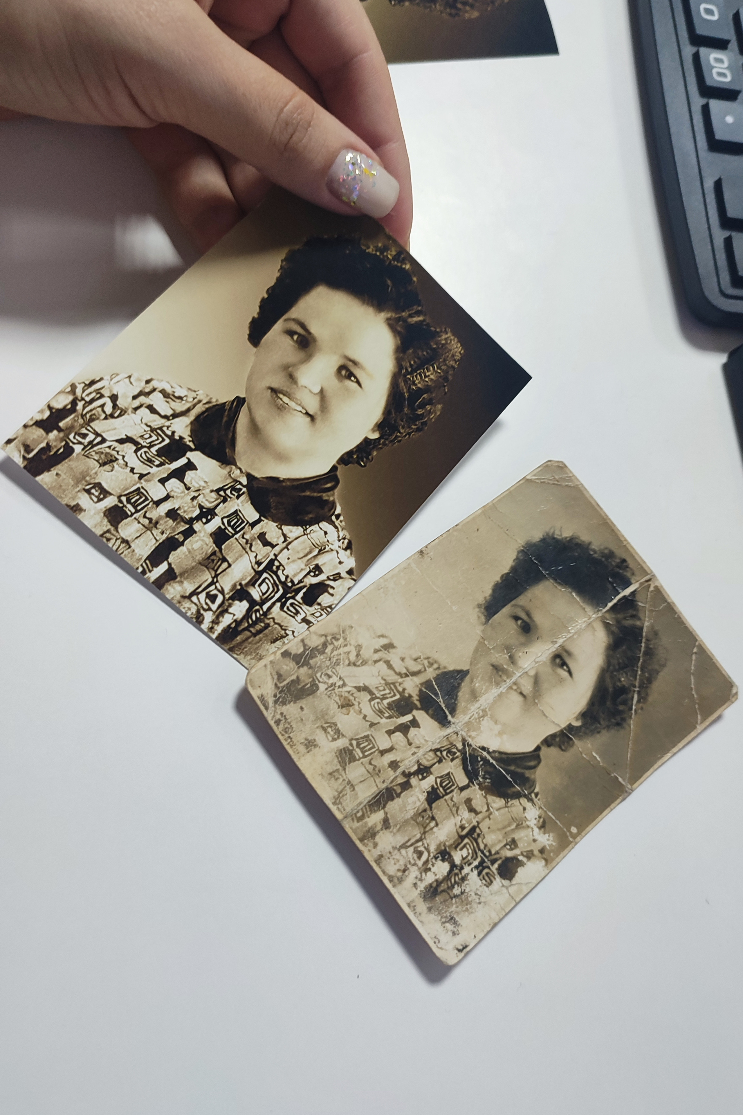 реставрация старых фотографий (совместная работа с напарником)