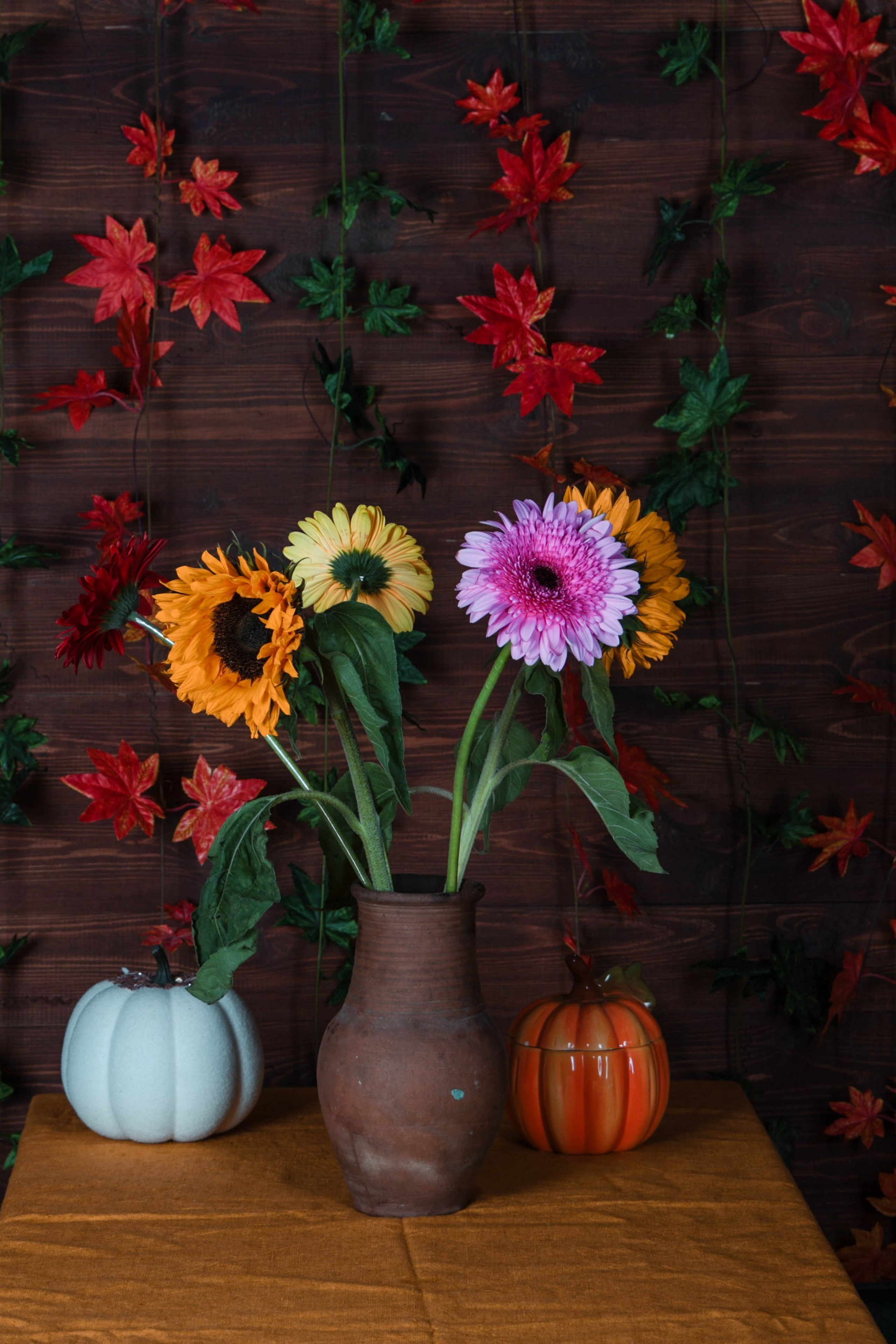 цветы, листья, вазы