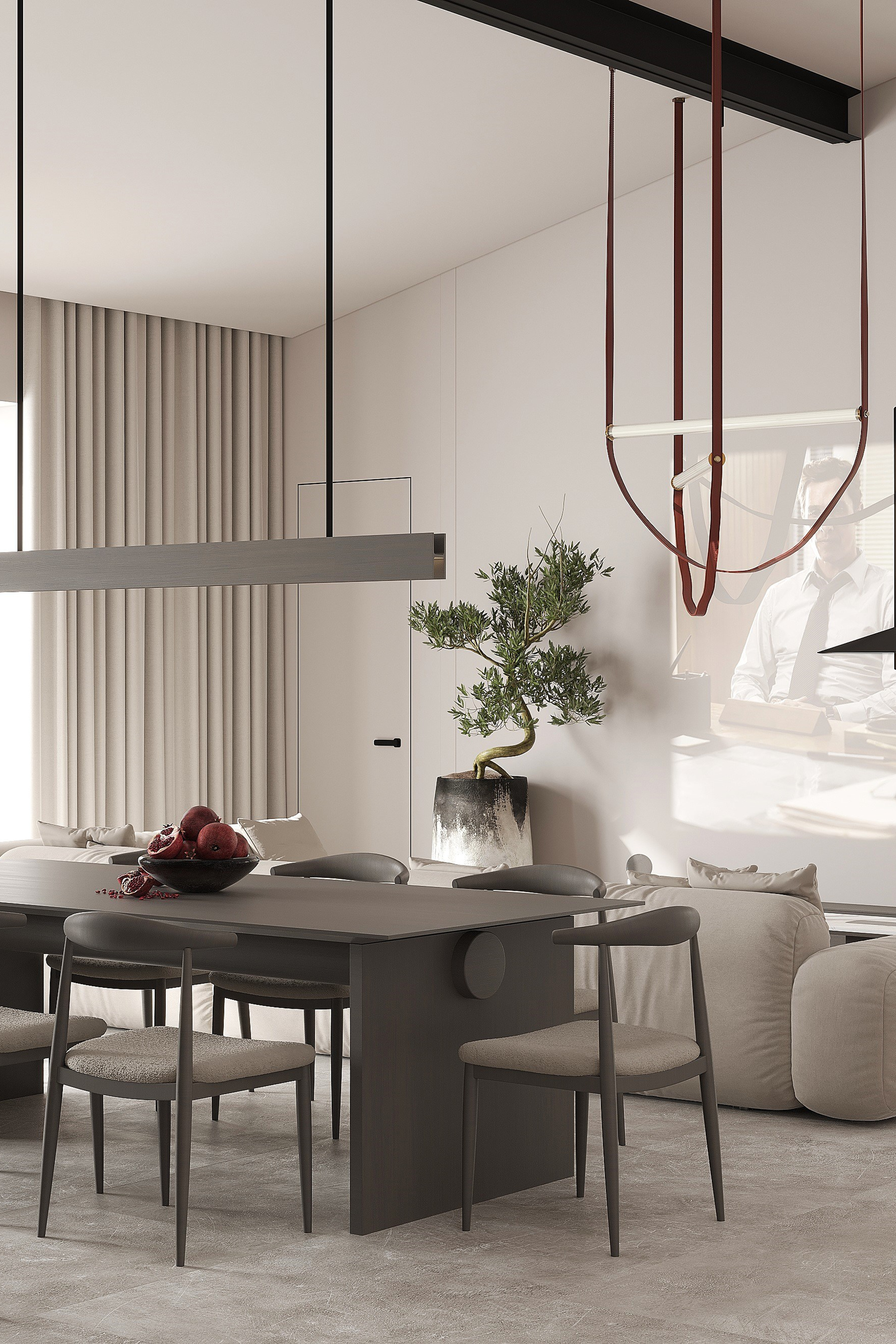 3д визуализация, гостиной 56 м². Ксения. 3D‑визуализатор