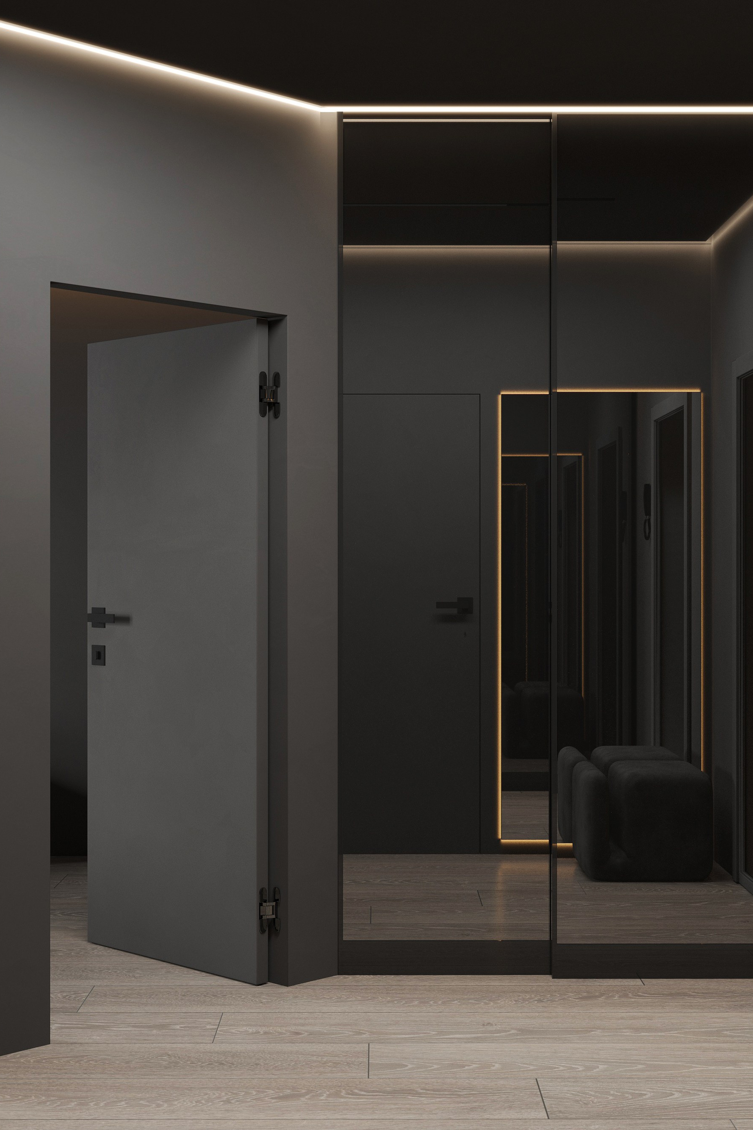 3д визуализация кв. 55 м² г.Санкт-Петербург. Ксения. 3D‑визуализатор