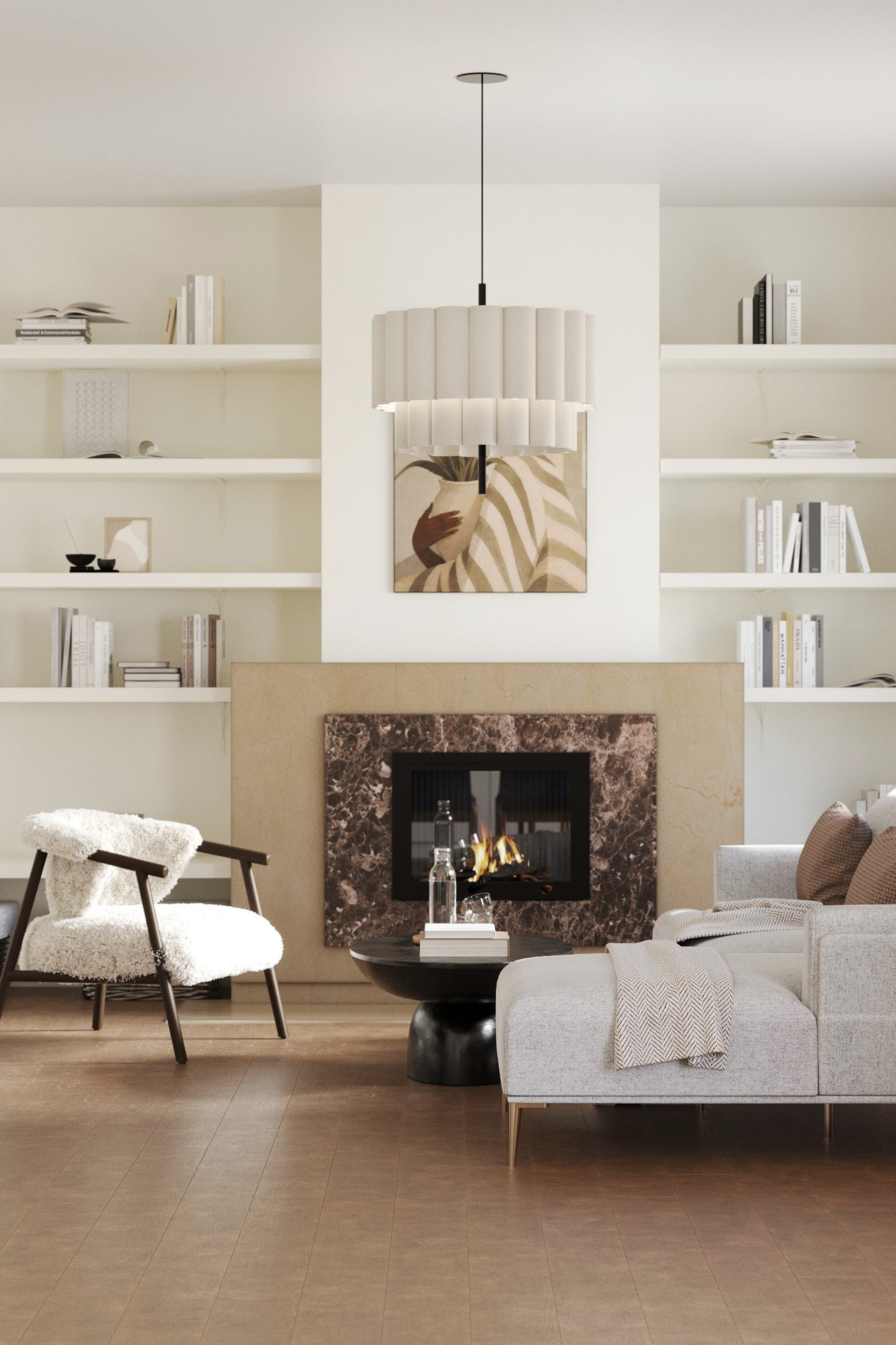 Г. Москва гостинная 35 м². Ксения. 3D‑визуализатор