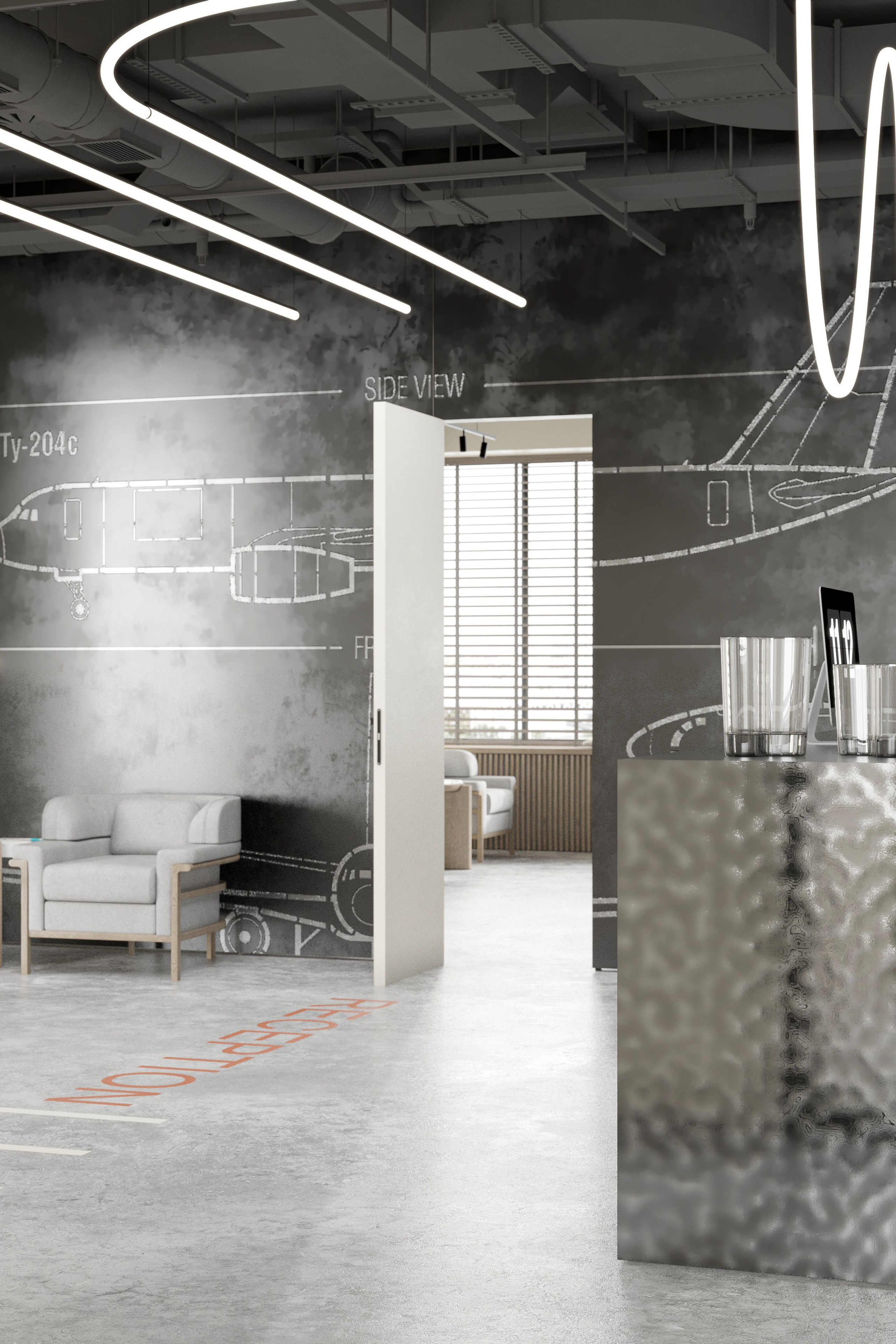 Офис 220 м². Ксения. 3D‑визуализатор