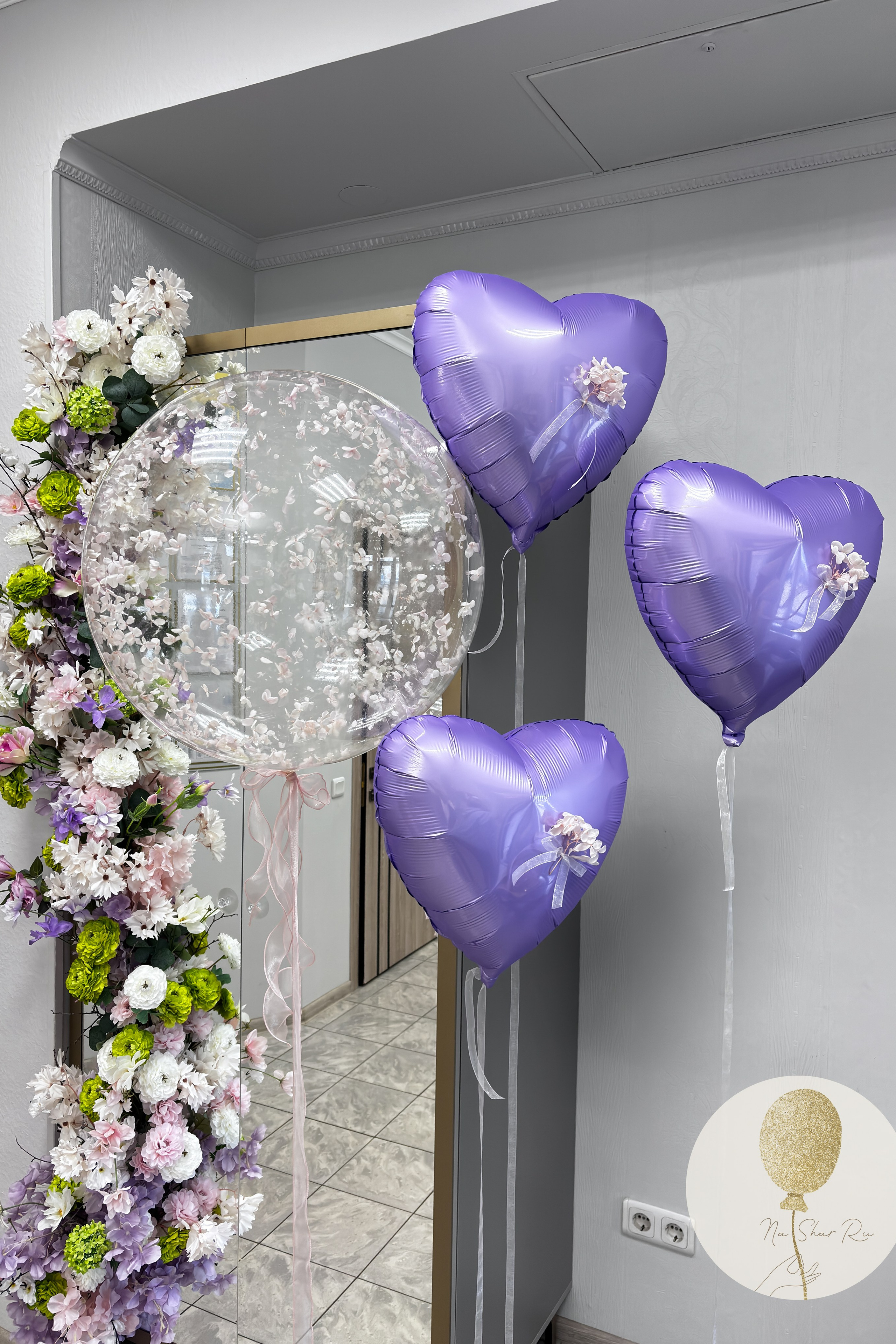 Цветочный декор. Воздушные шары с гелием в Донецке