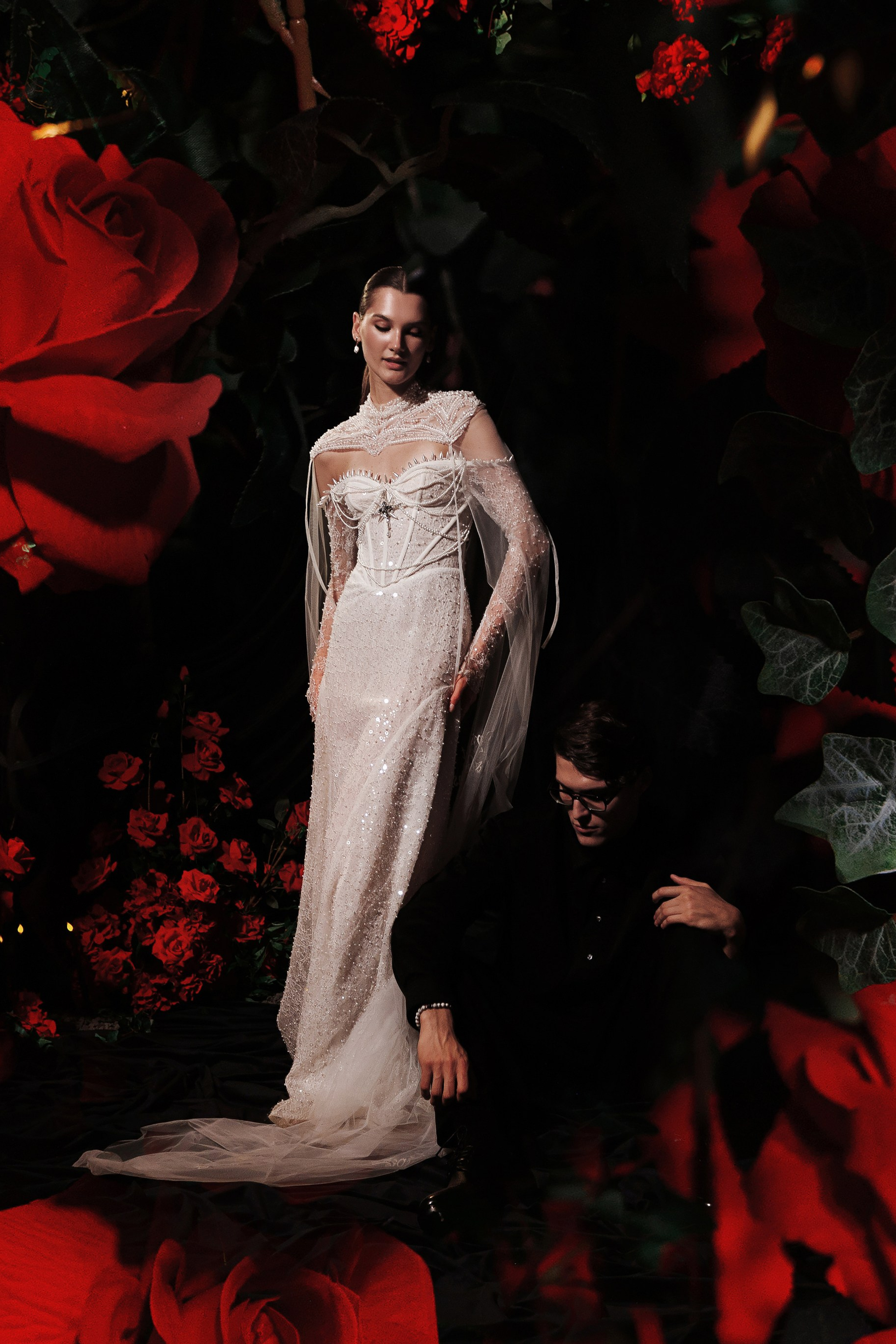 Сад красных роз