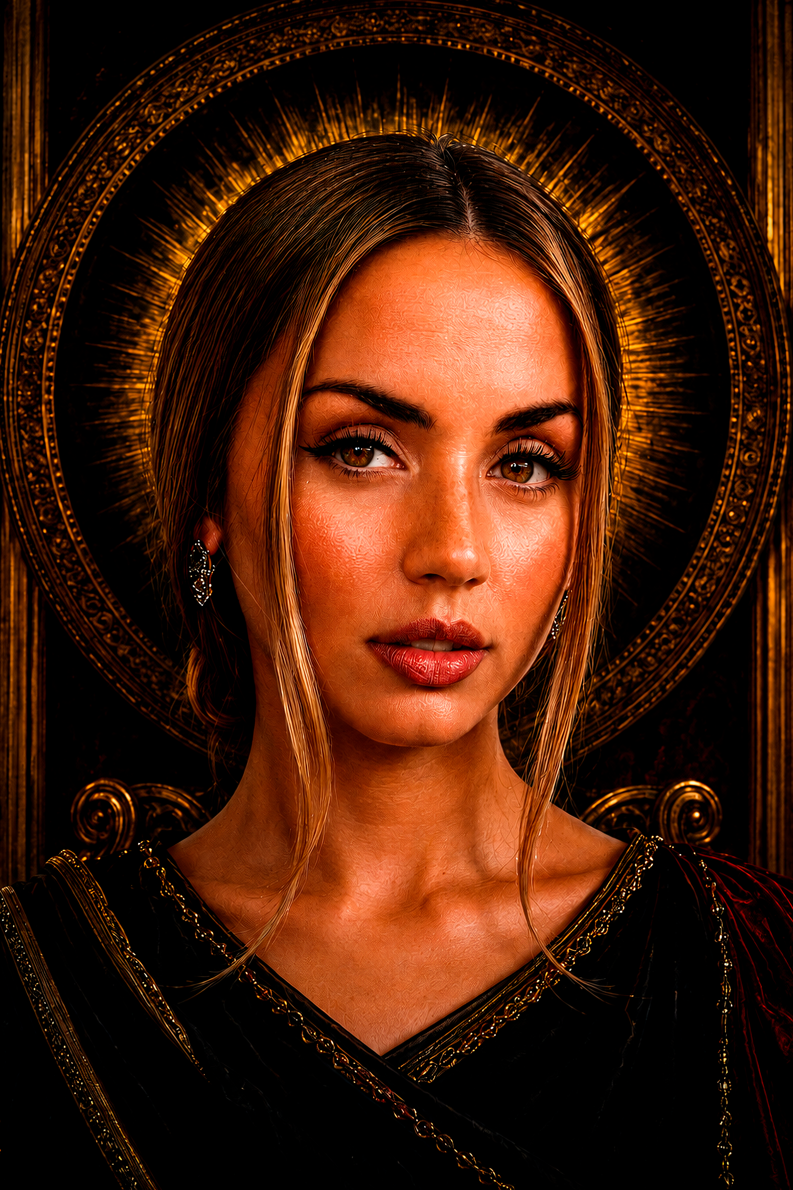 Цифровой портрет Ана Де Армас: авторский цифровой арт художника Arthur Exclusive (Артур Эксклюзив)