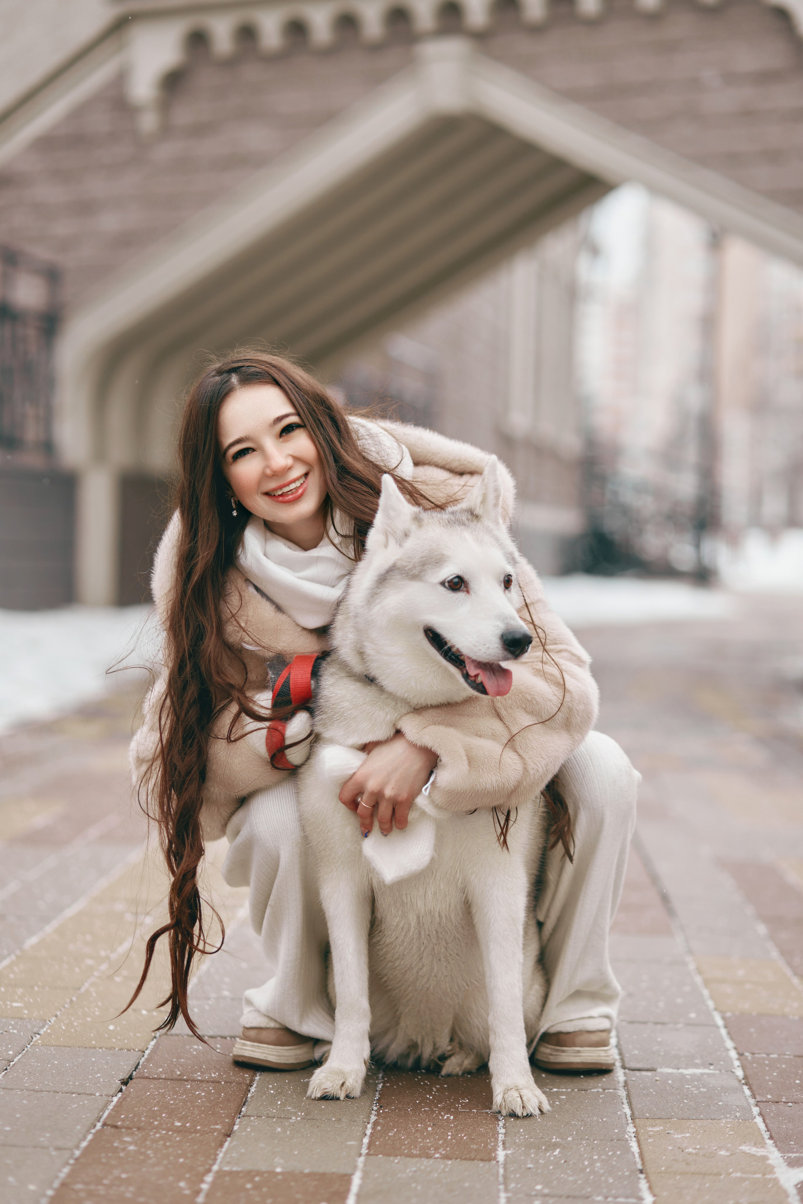 Прогулочная фотосессия с хаски. Прончатова Алина. Фотограф для семейных, церковных и свадебных съёмок