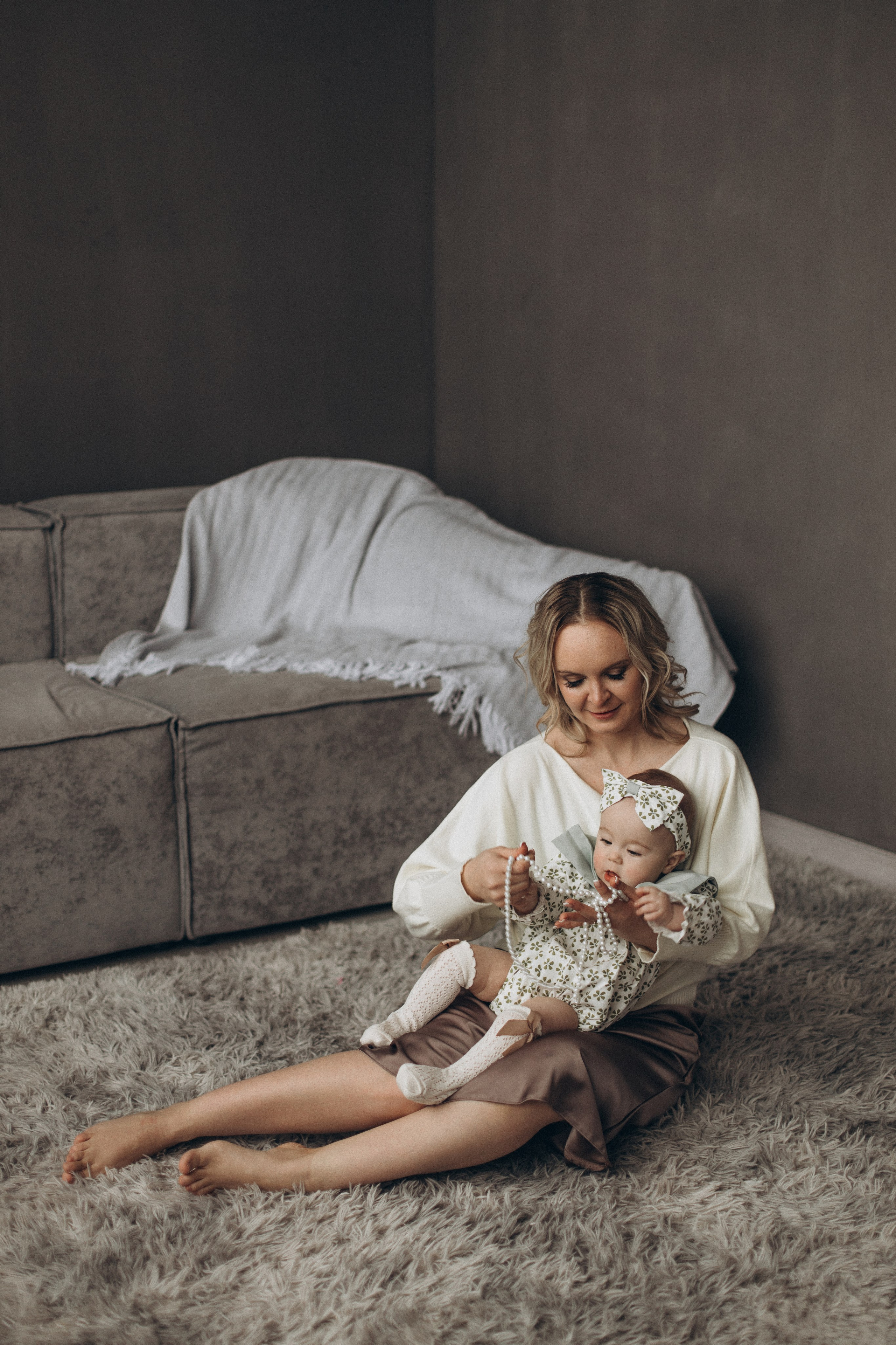 Семейная съемка с малышом в студии. Семейный фотограф в Чехове