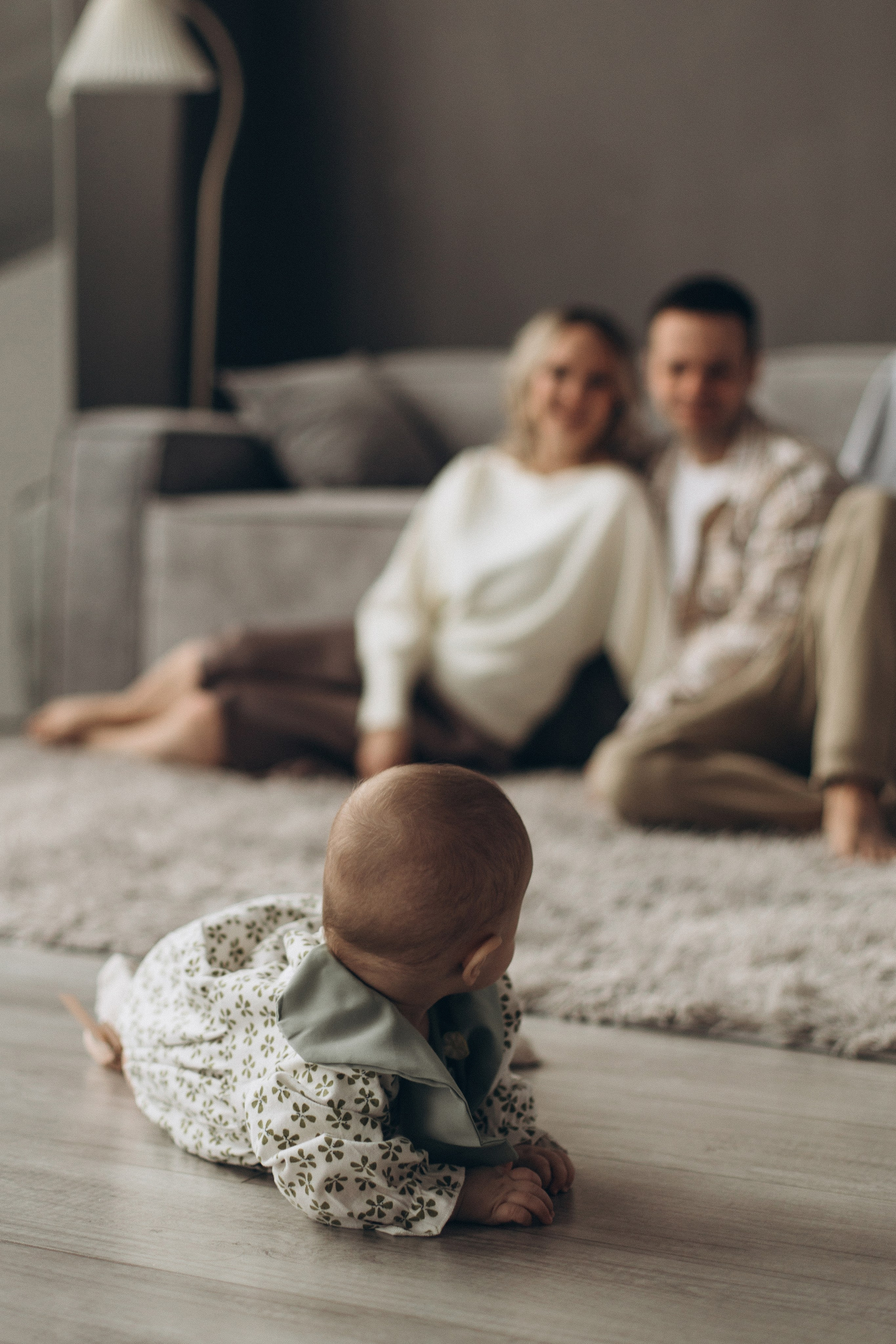 Семейная съемка с малышом в студии. Семейный фотограф в Чехове