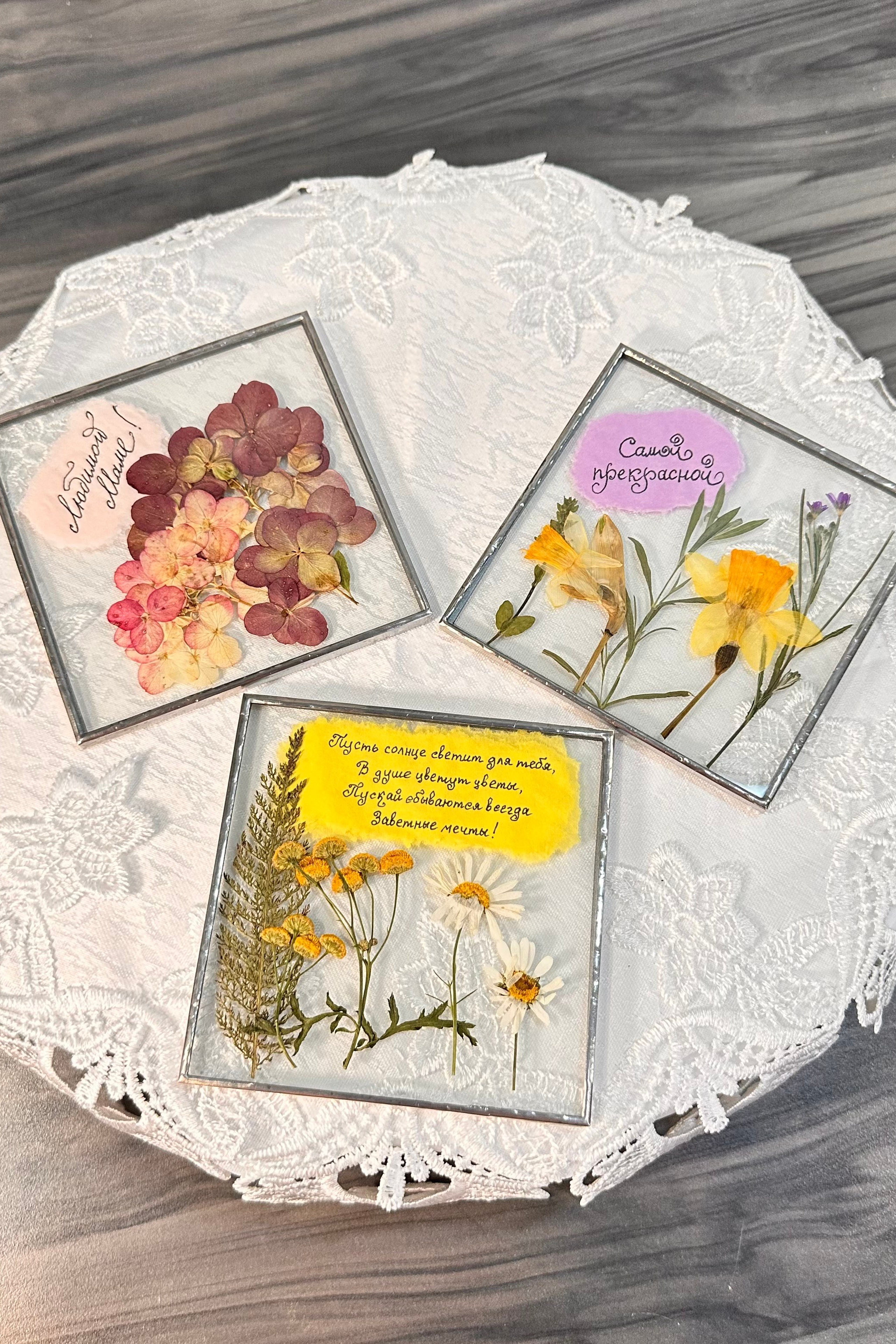 Мастер-классы. Гербарий в стекле, интерьерные панно, витражи с сухоцветами в технике тиффани