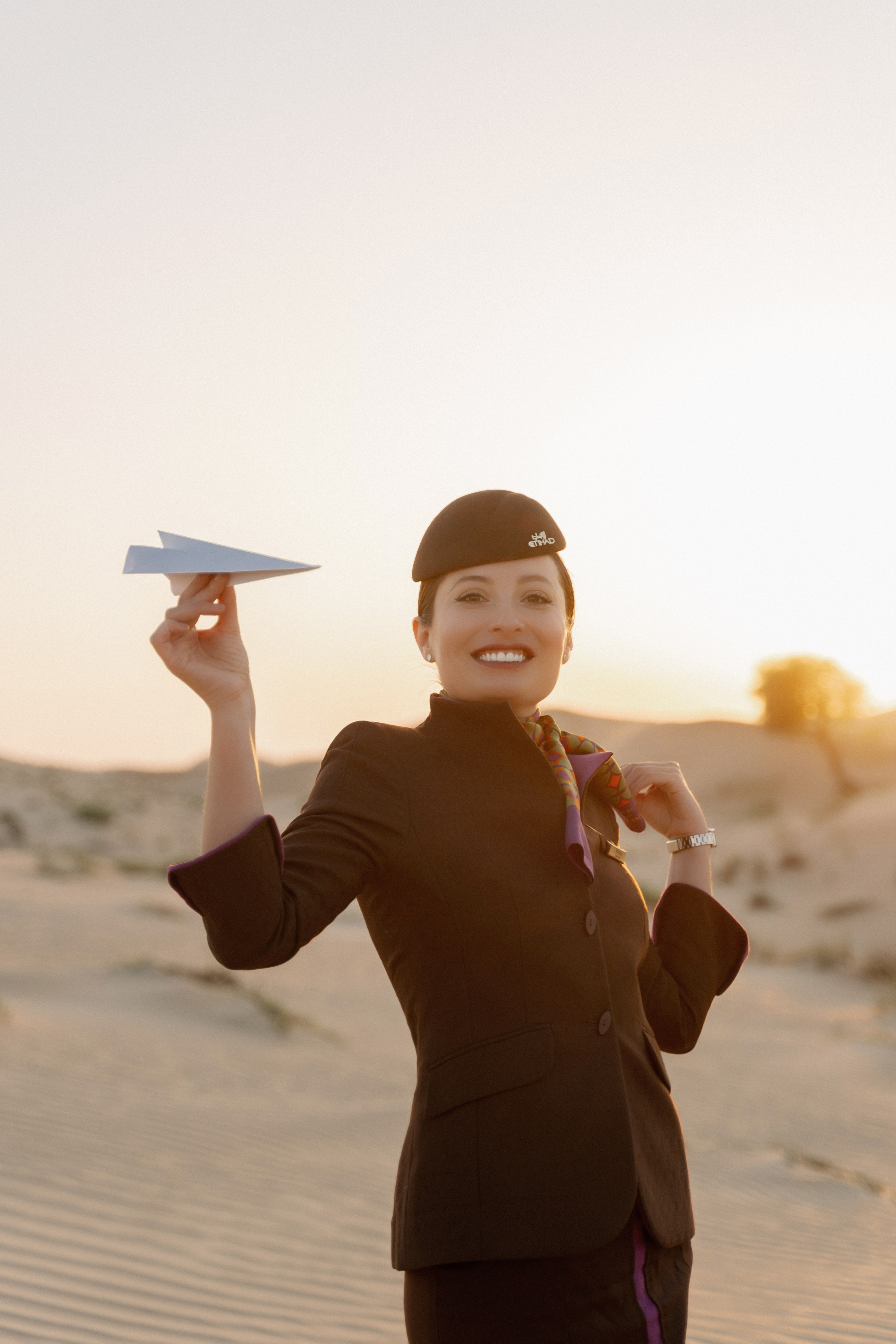 Стюардессы etihad в&nbsp;пустыне