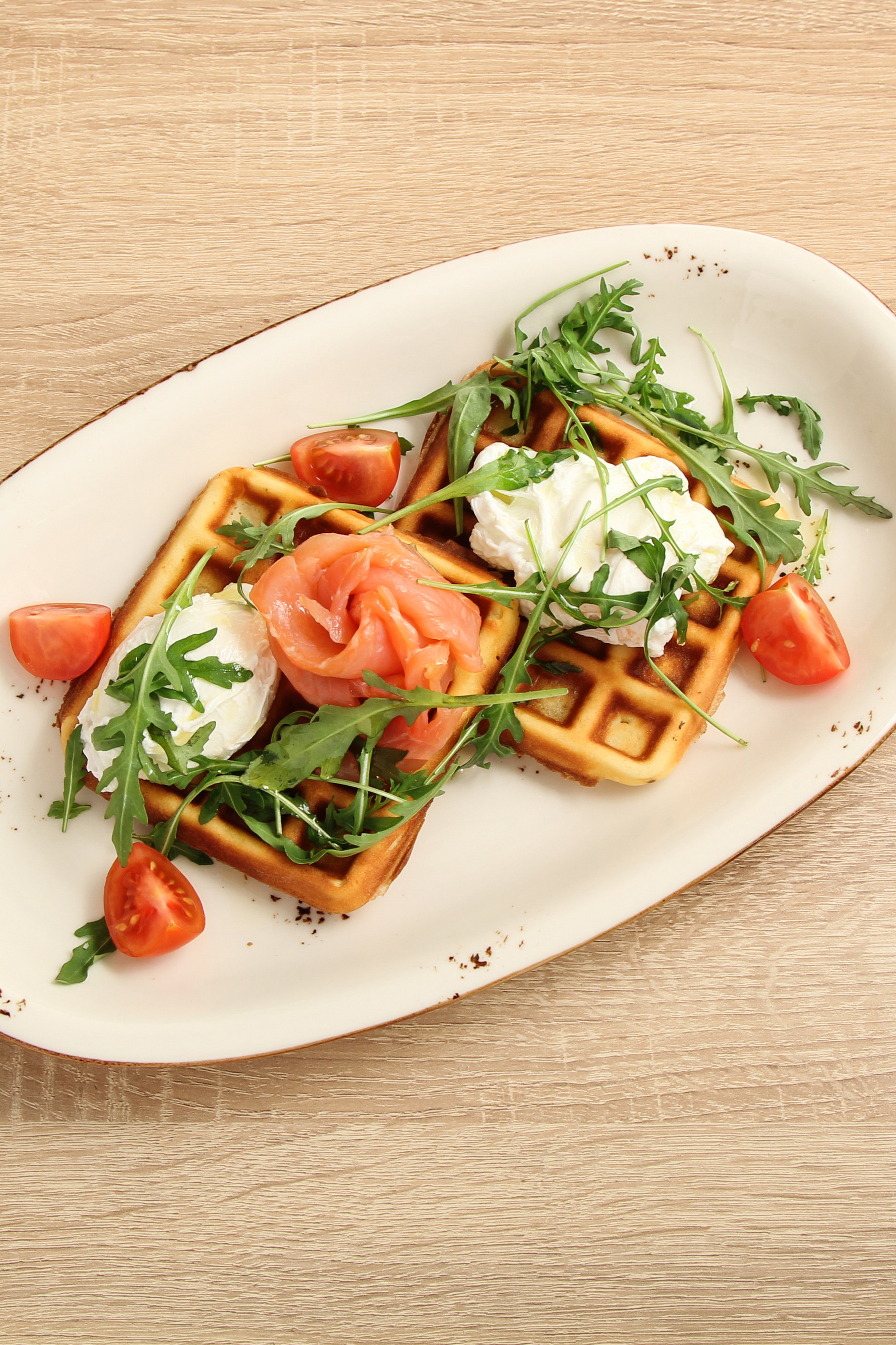 Вафли на завтрак - фото для меню - профессиональная фуд-съемка в СПб