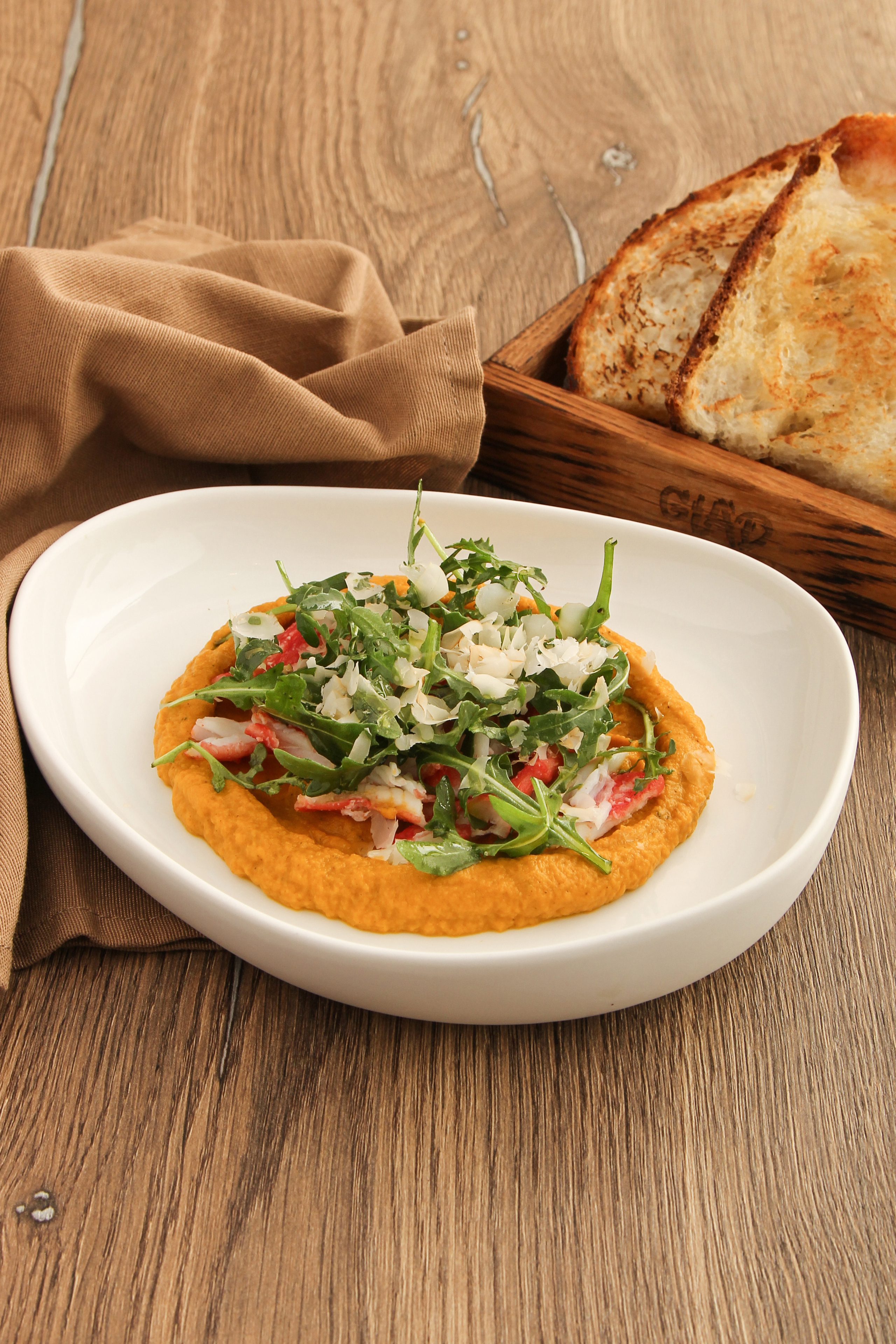 Тыквенное пюре - фото для меню - профессиональная фуд-съемка в СПб