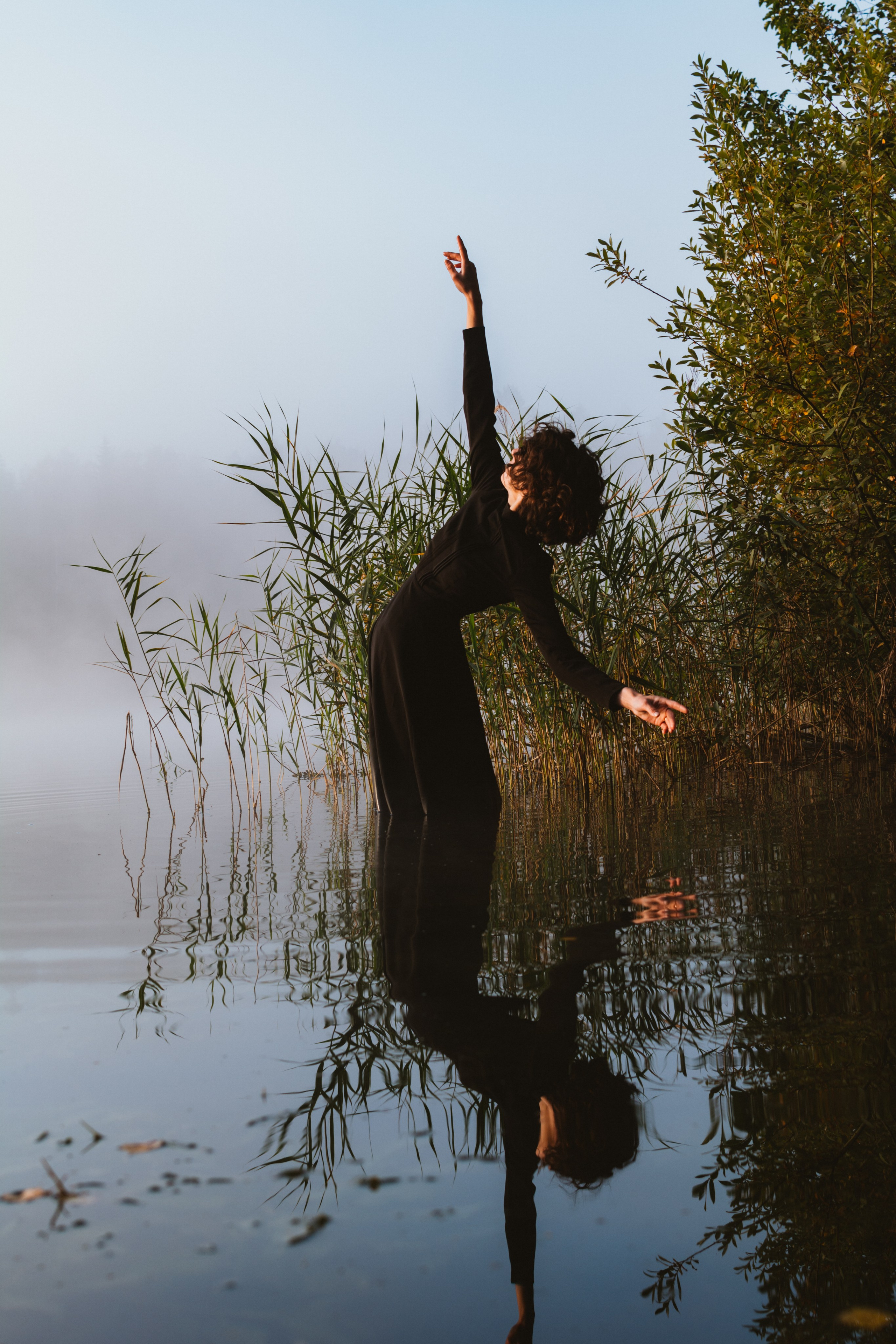 Рассвет на озере с Мариной