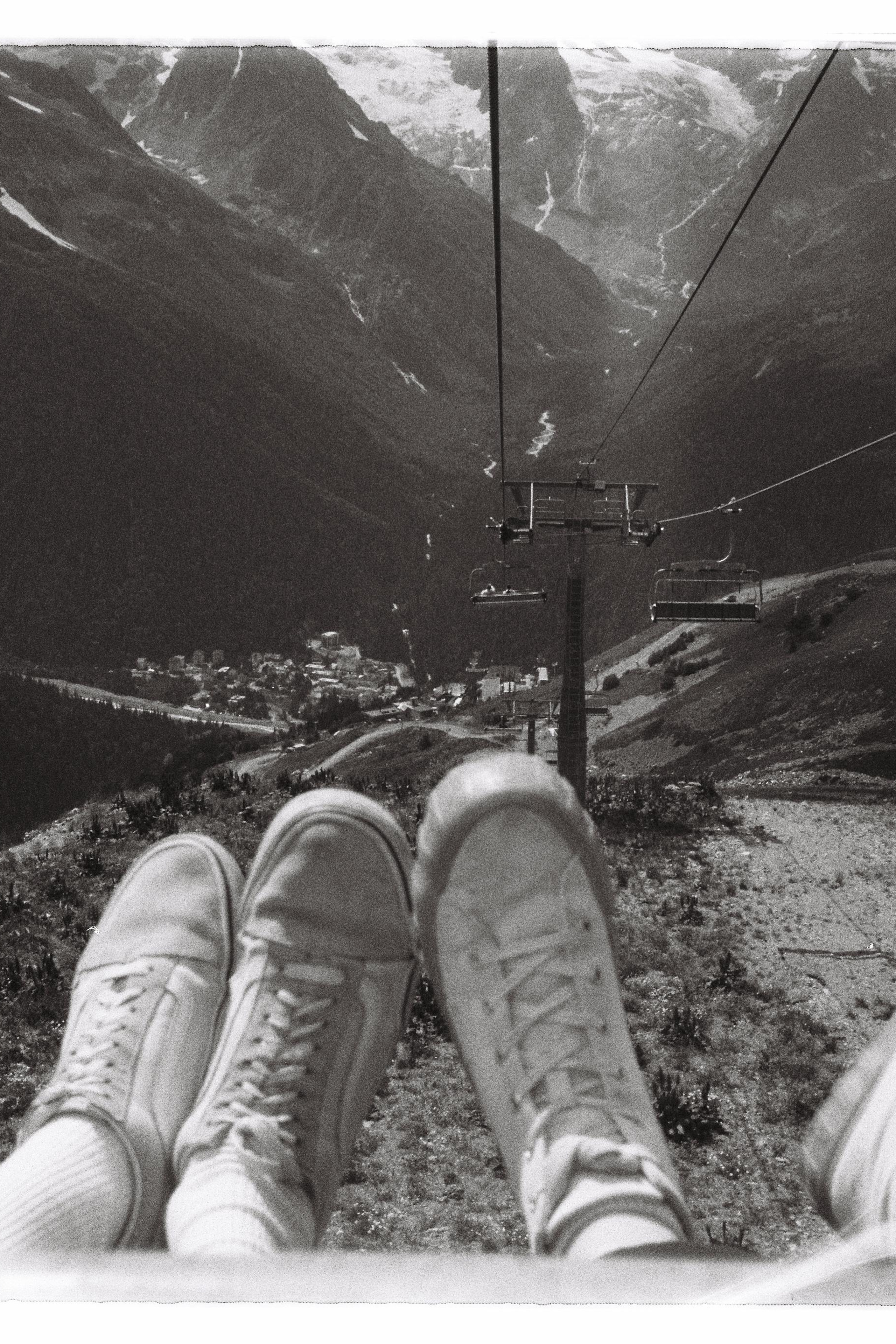 INSIDE AND OUT. Annie is filming