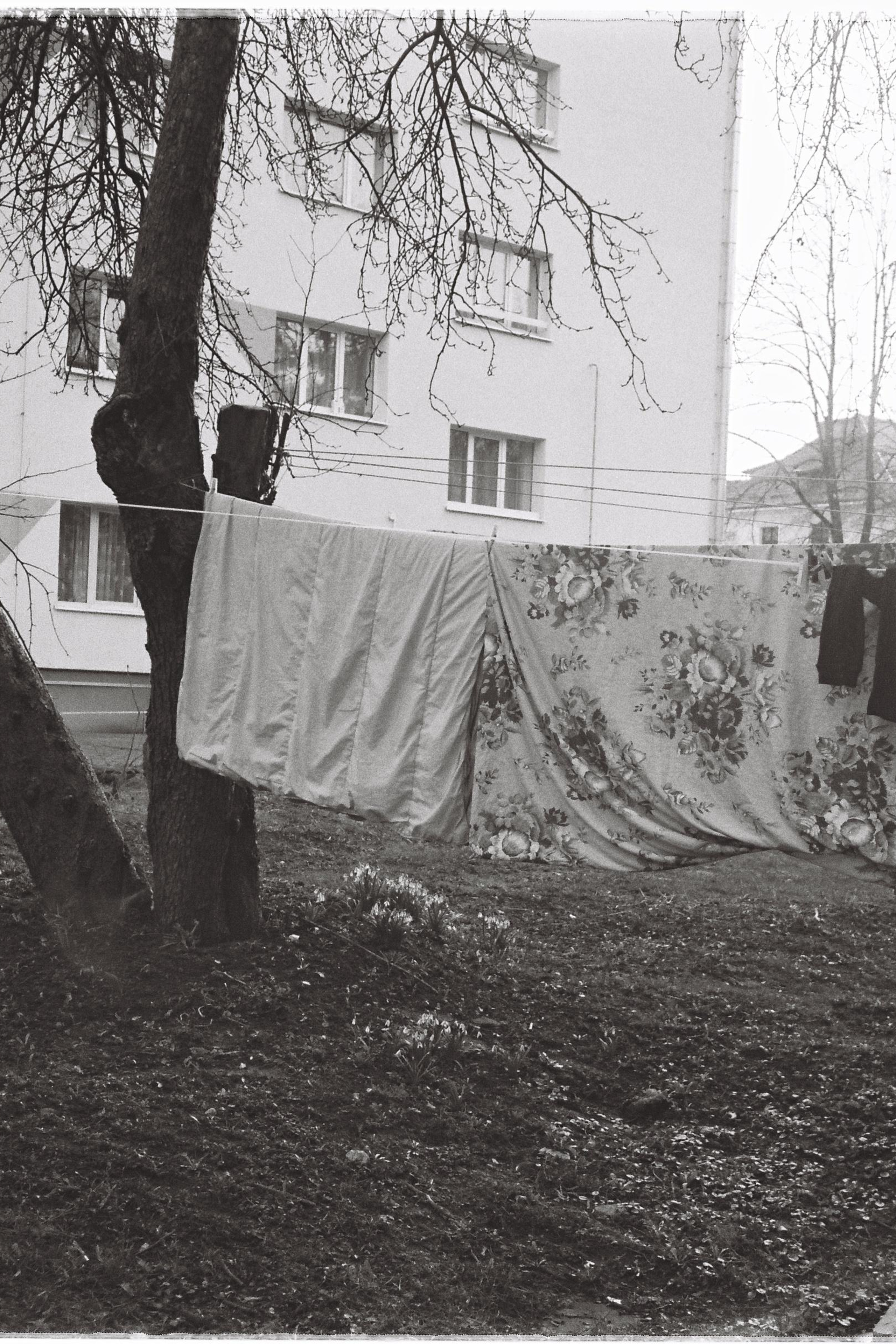 INSIDE AND OUT. Annie is filming