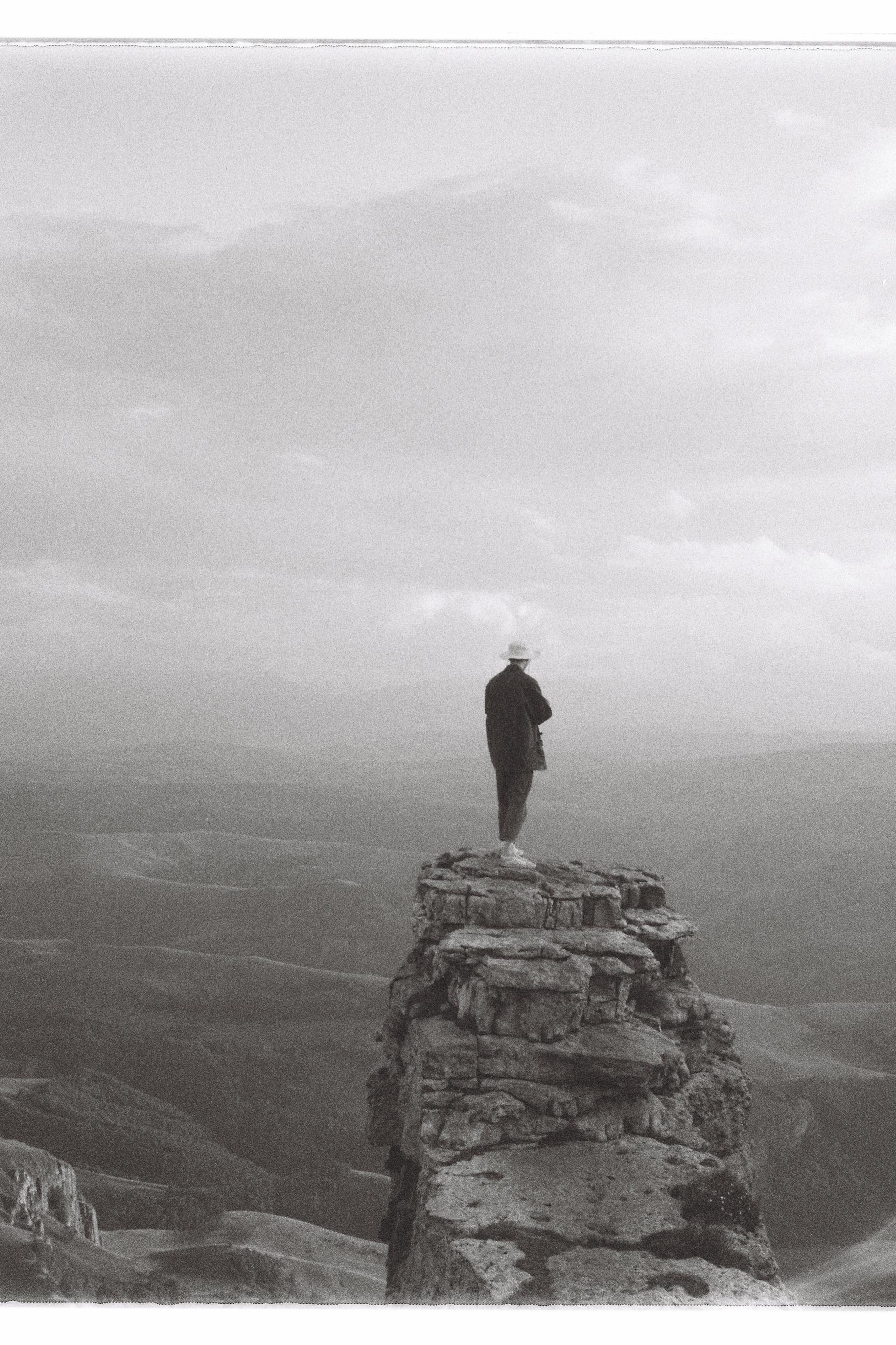 INSIDE AND OUT. Annie is filming