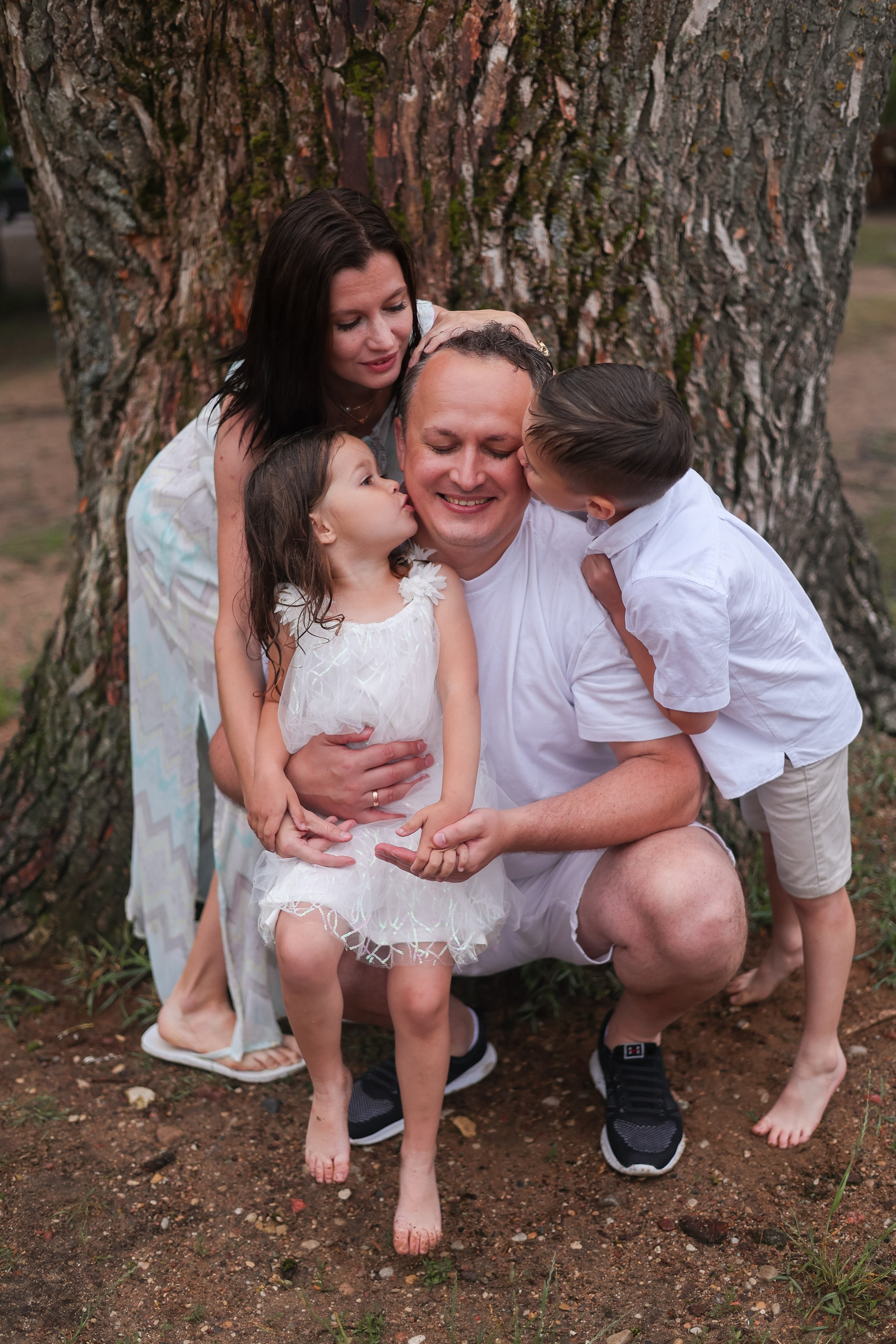 Семейная съёмка под дождём