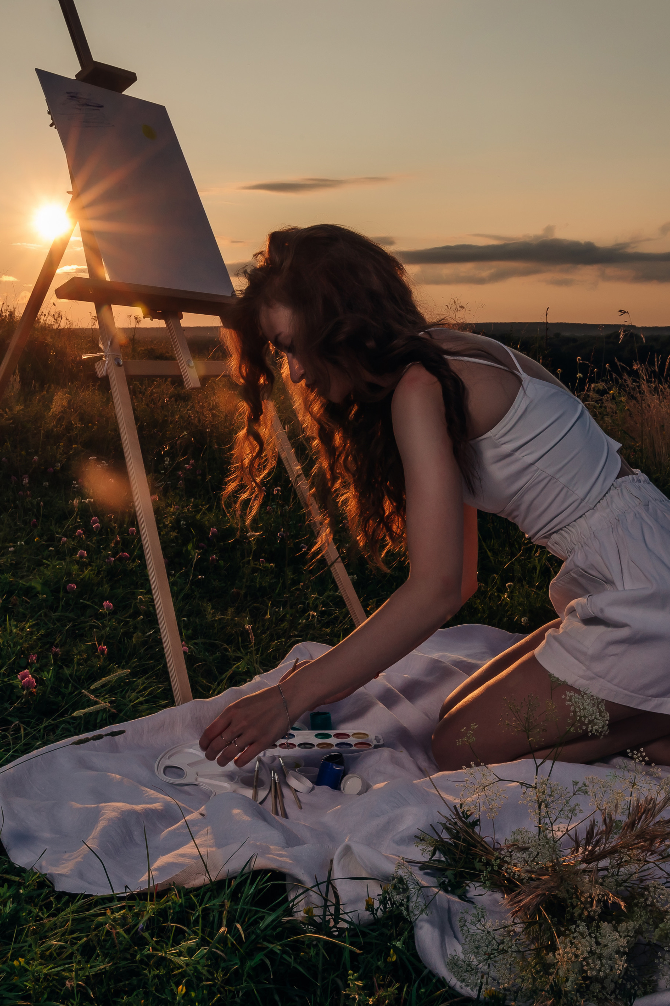 На природе