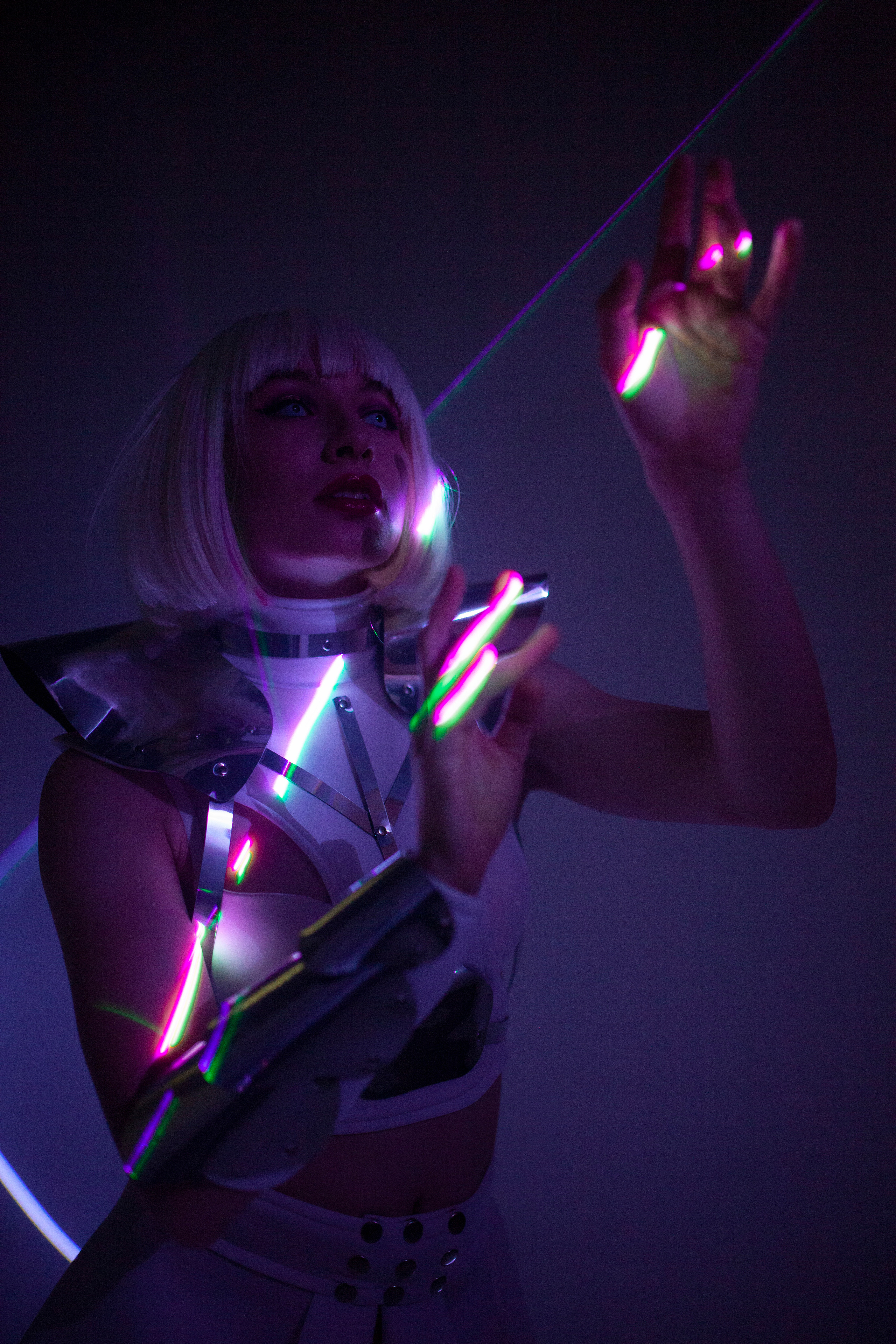 С лазером. Анастасия Майорова фотограф Москва