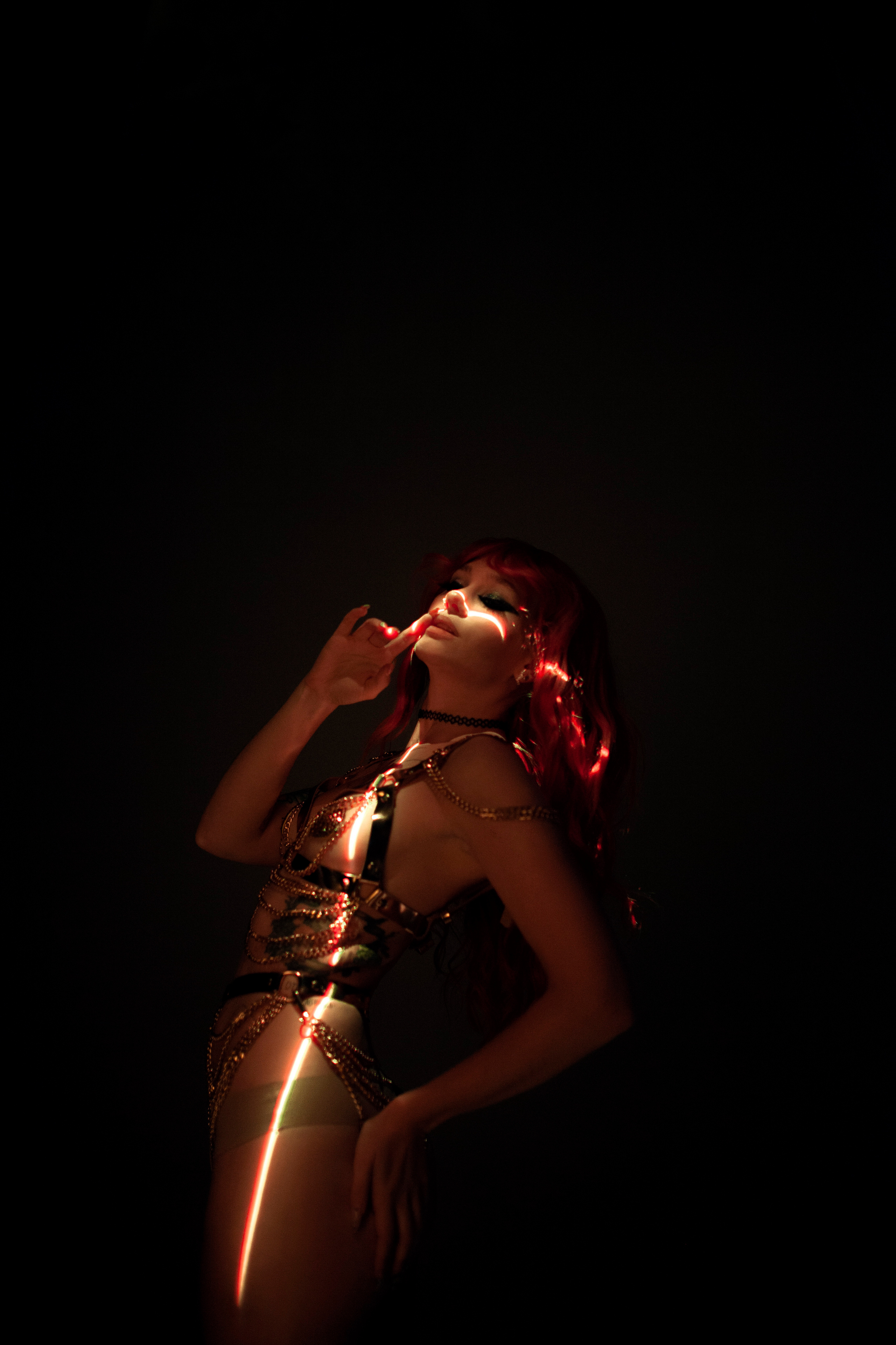 С лазером. Анастасия Майорова фотограф Москва