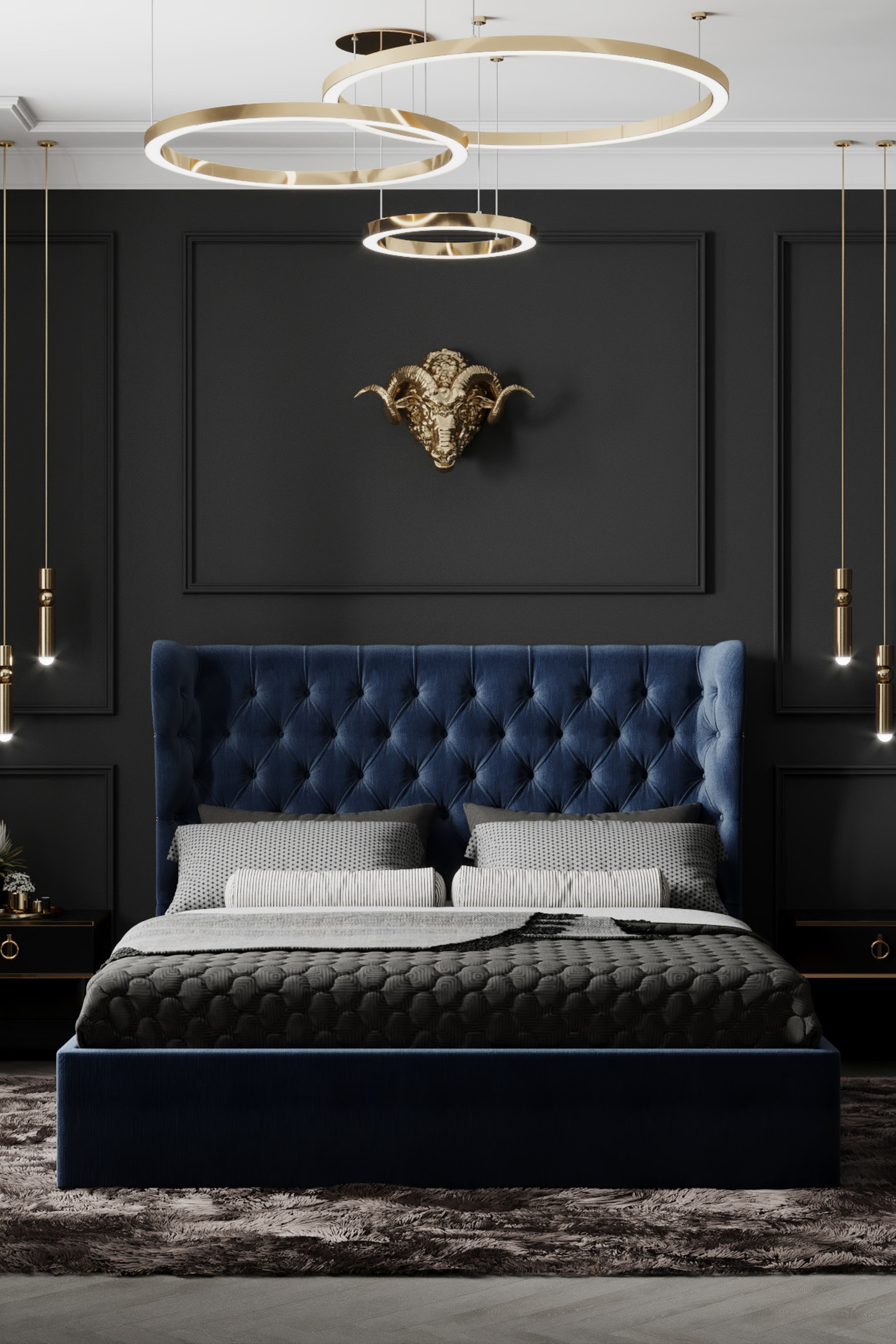 Квартира в&nbsp;темных тонах, Современная Классика, 70&nbsp;м.&nbsp;кв.