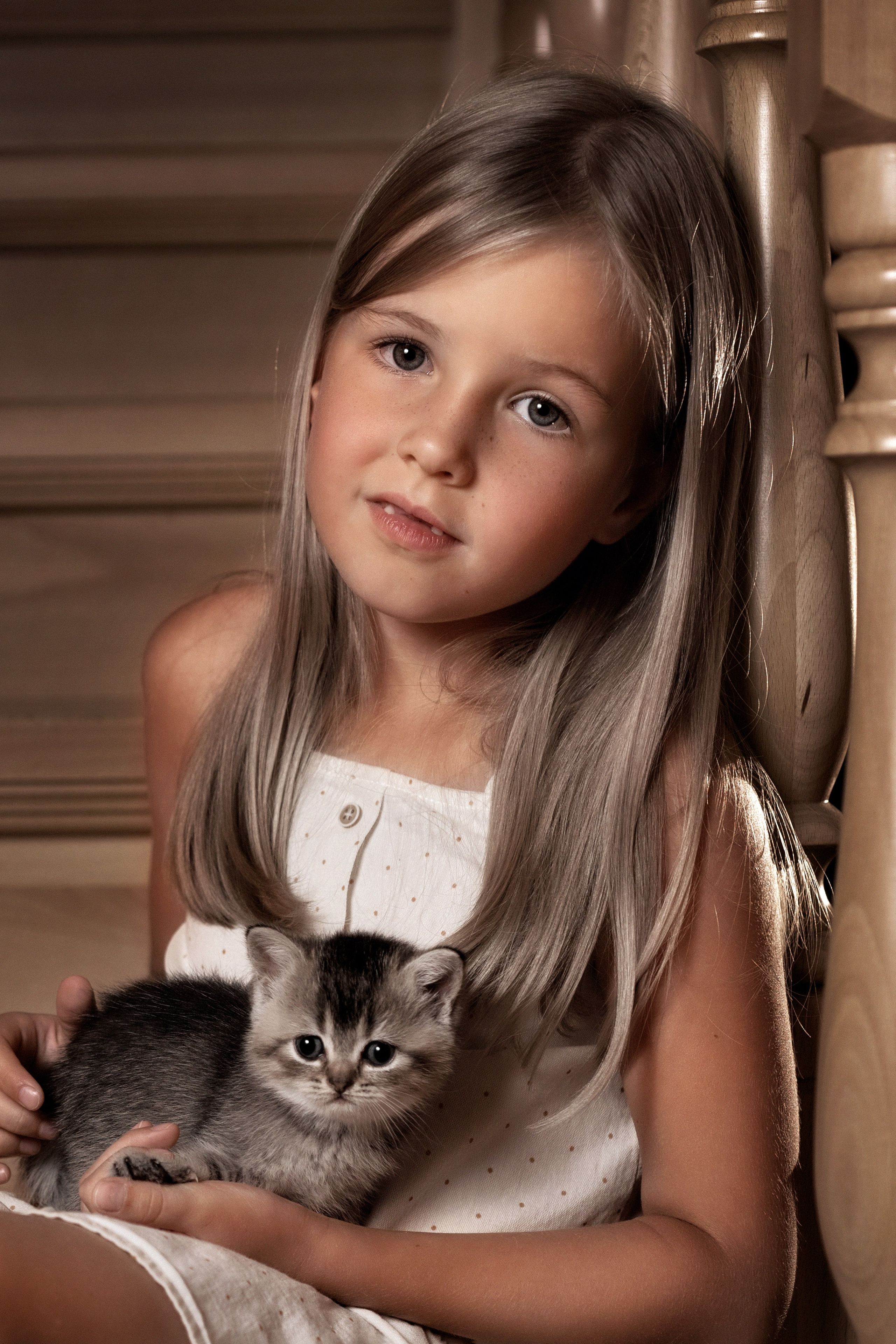 Лена и котята