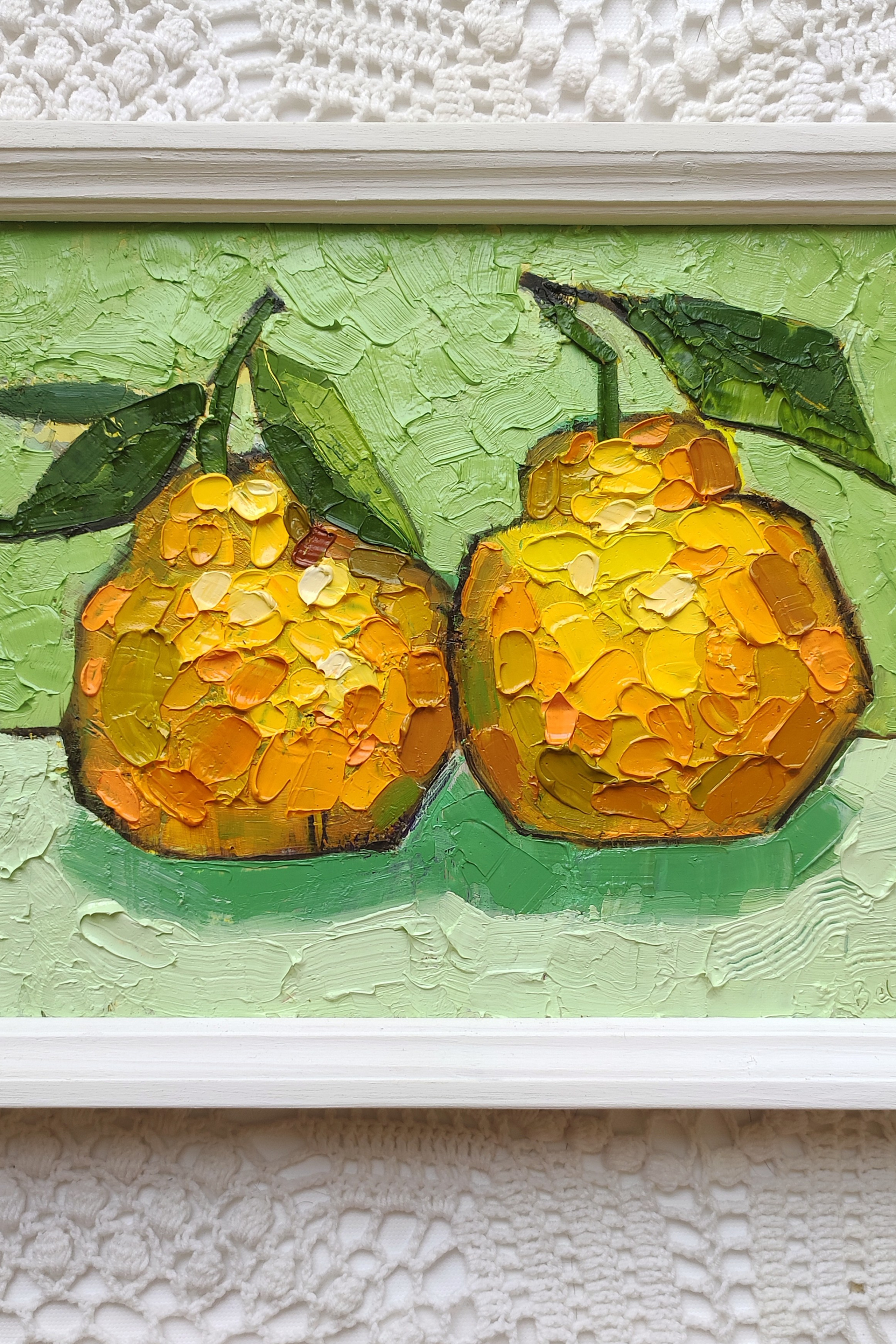 «Парочка халлабончиков», масло, картон, 20×25 см.