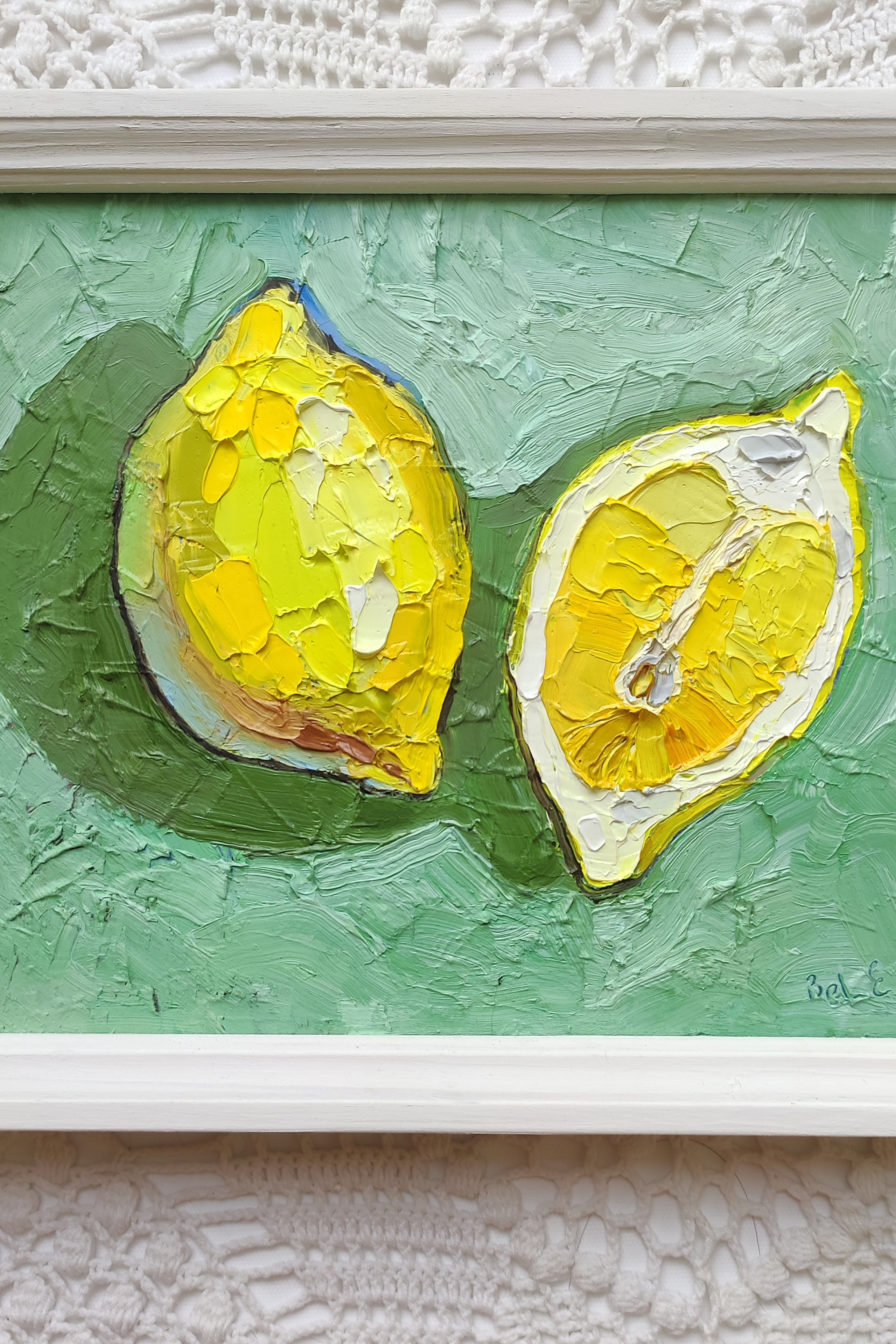 «Пара лимончиков», холст на картоне, 25×20 см.