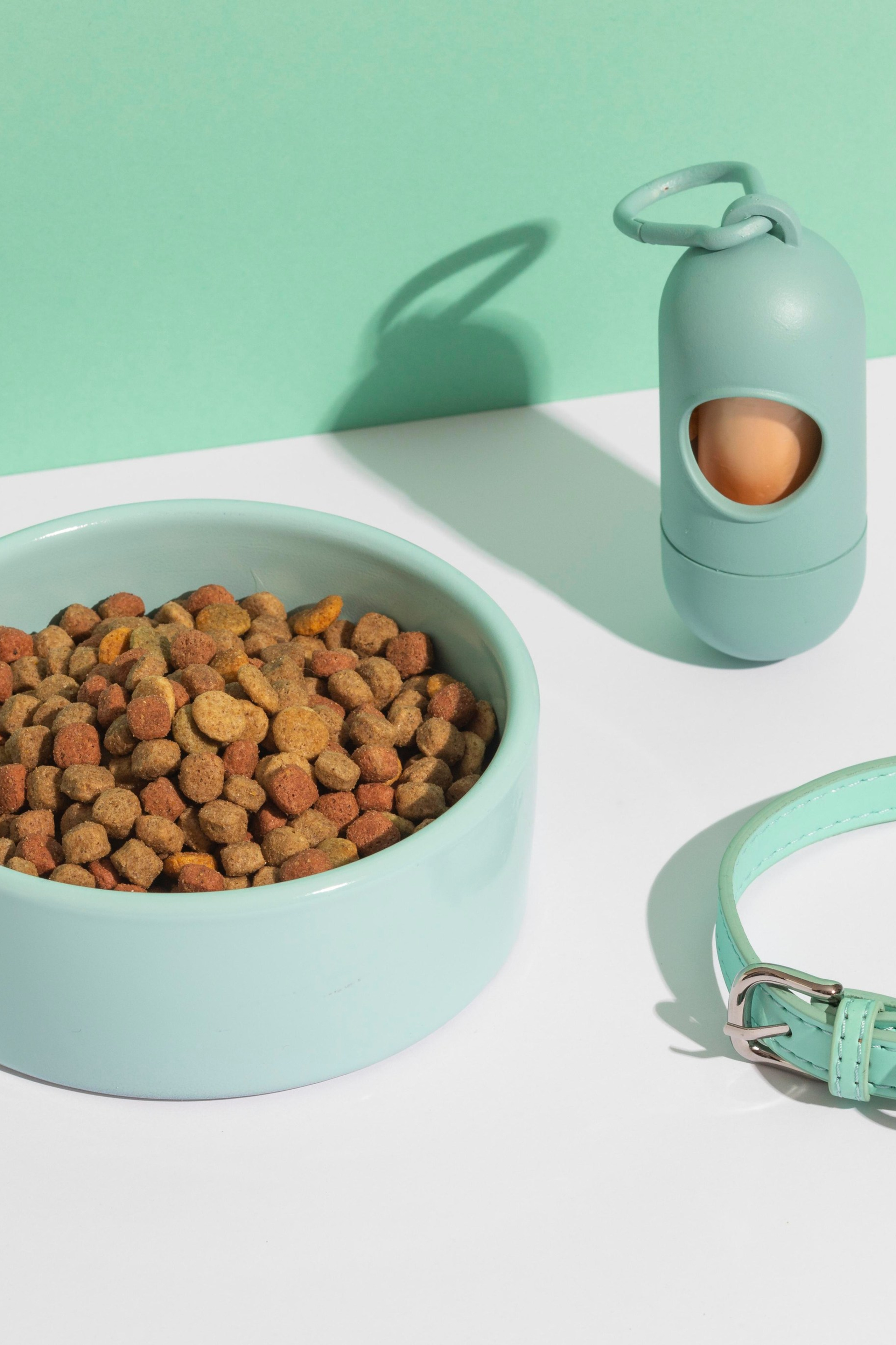 Референс для товаров для животных с различными аксессуарами.