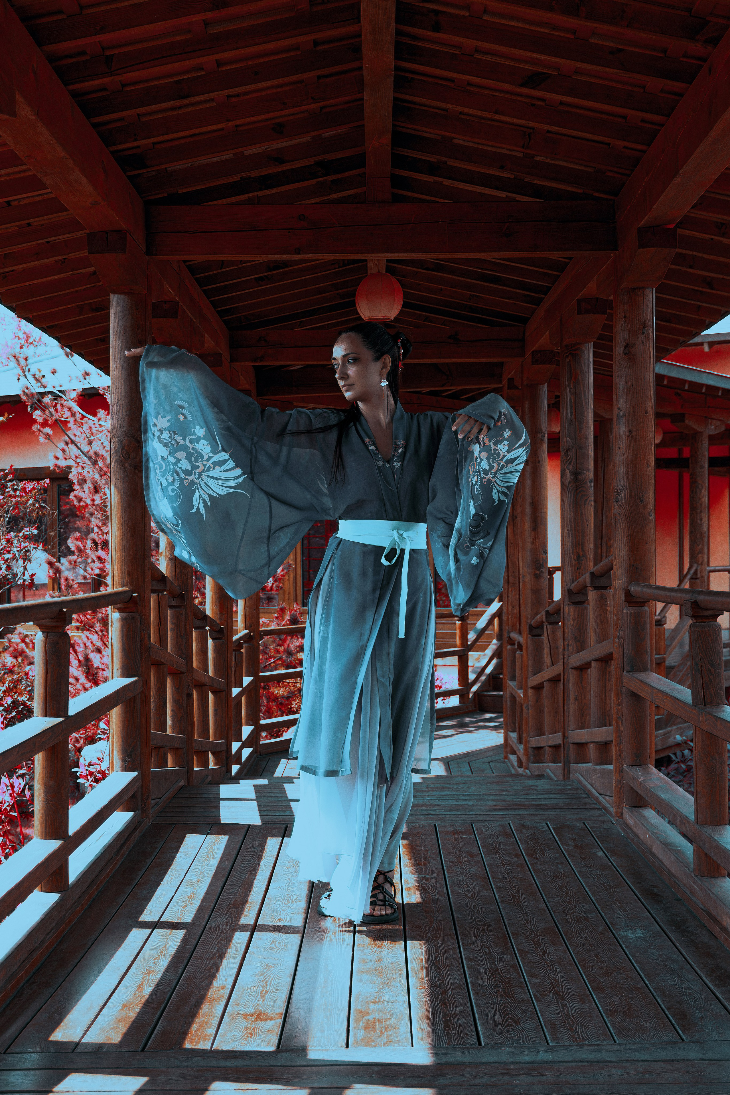 Фотосессия в японском стиле в краснодаре в парке Галицкого. прекрасный образ гейши и женская эстетика. Красивая природа Японии. 