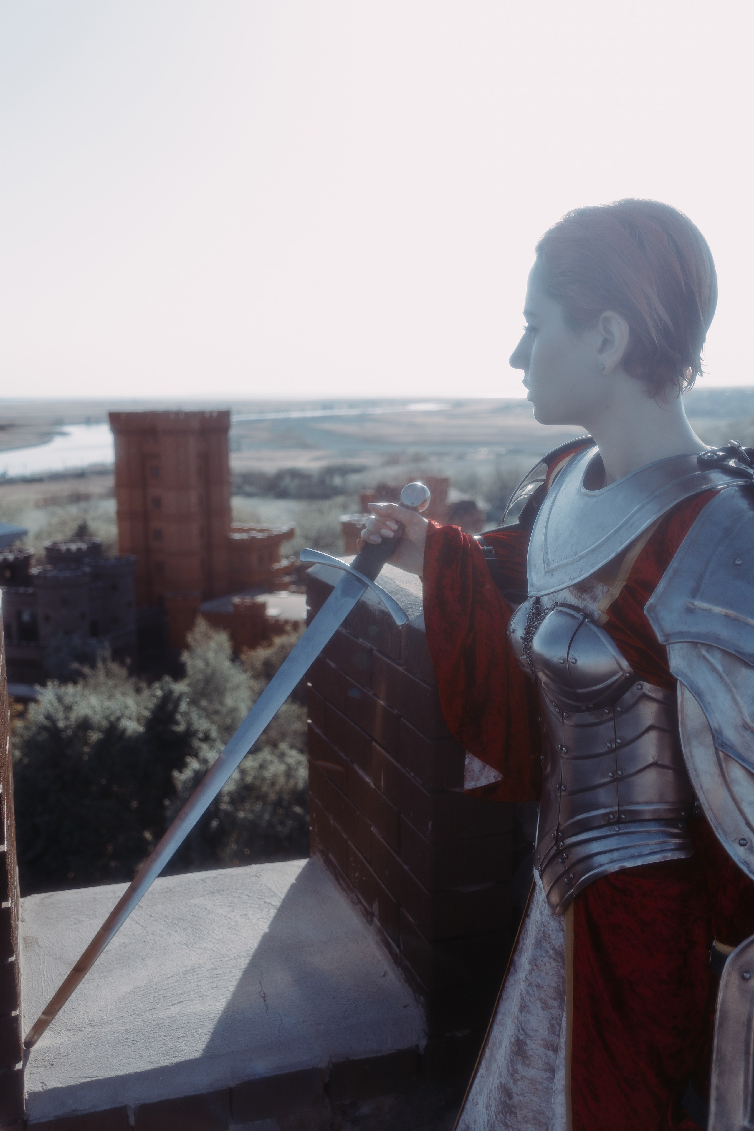 Королева смотрит на свои владения с высоты замка