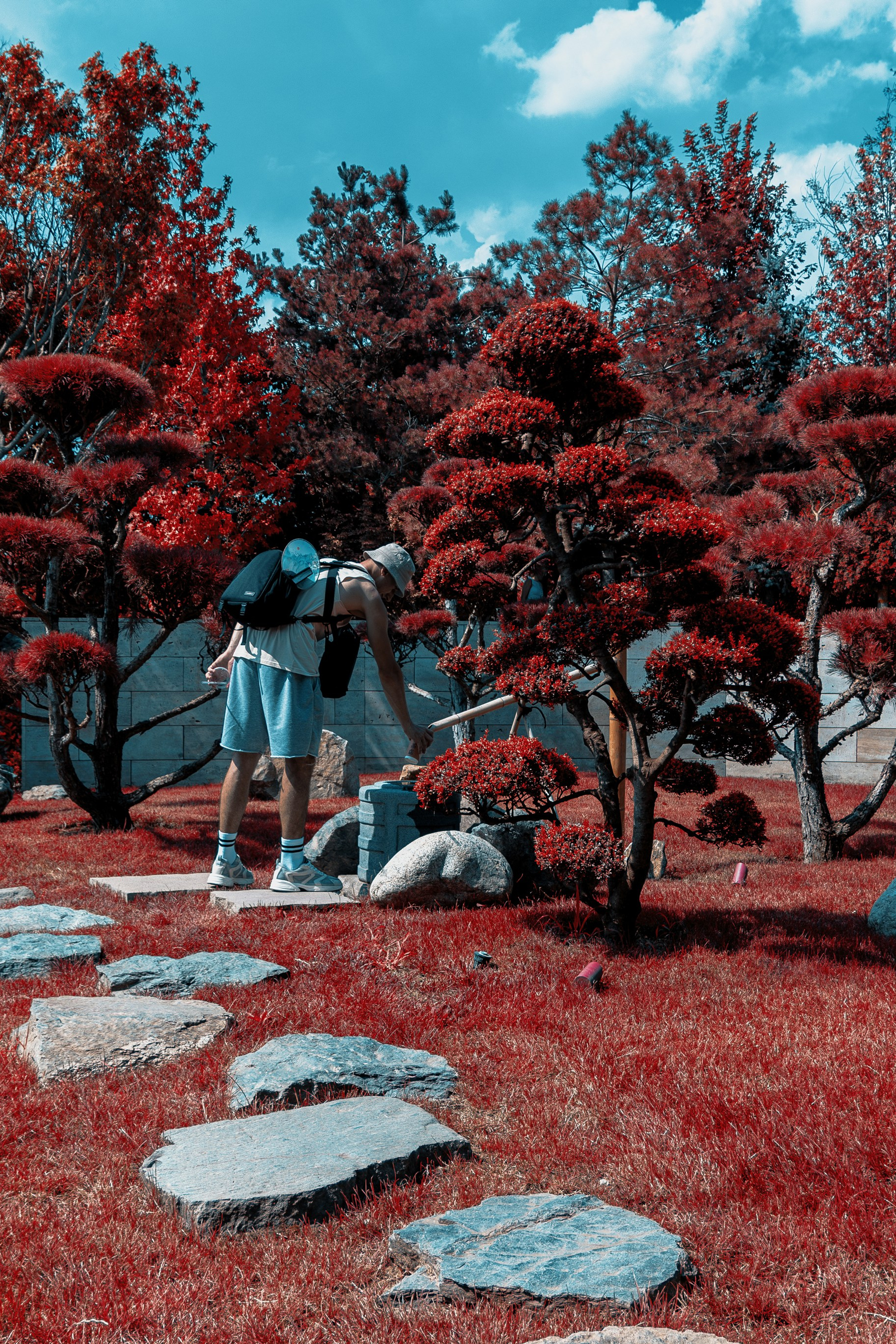 Фотосессия в японском стиле в краснодаре в парке Галицкого. прекрасный образ гейши и женская эстетика. Красивая природа Японии. 