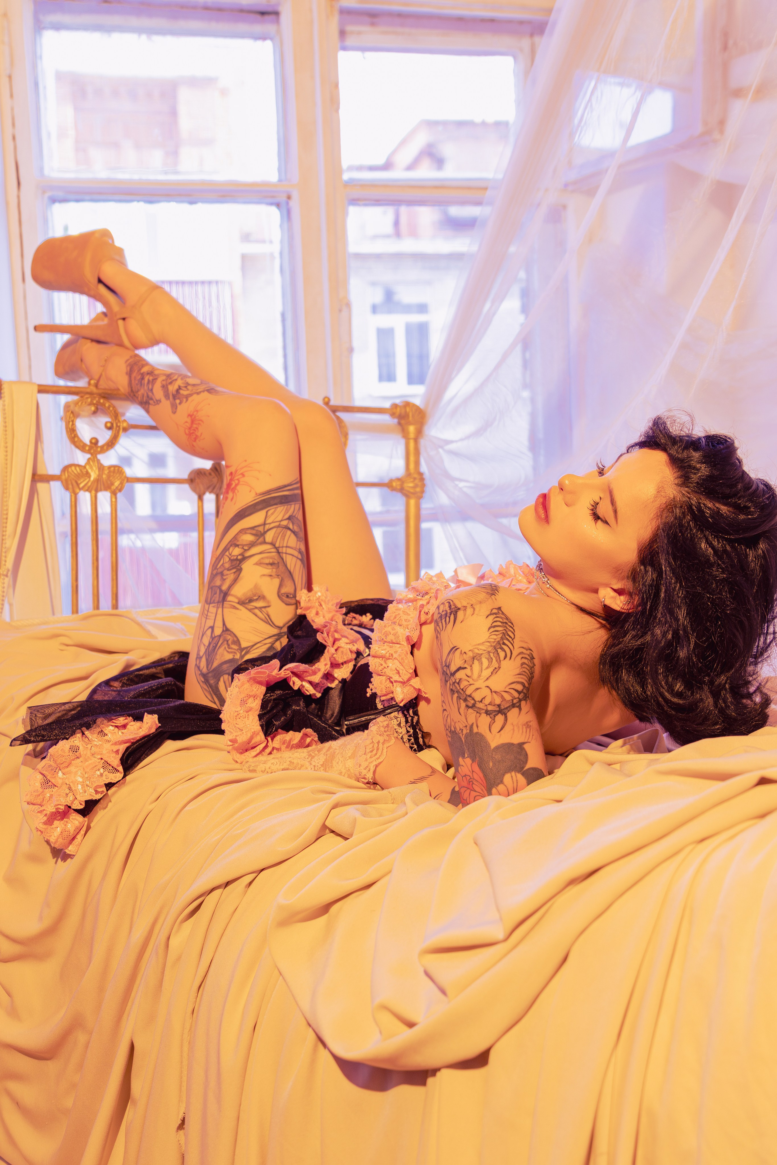 Романтическая съёмка в винтажном стиле